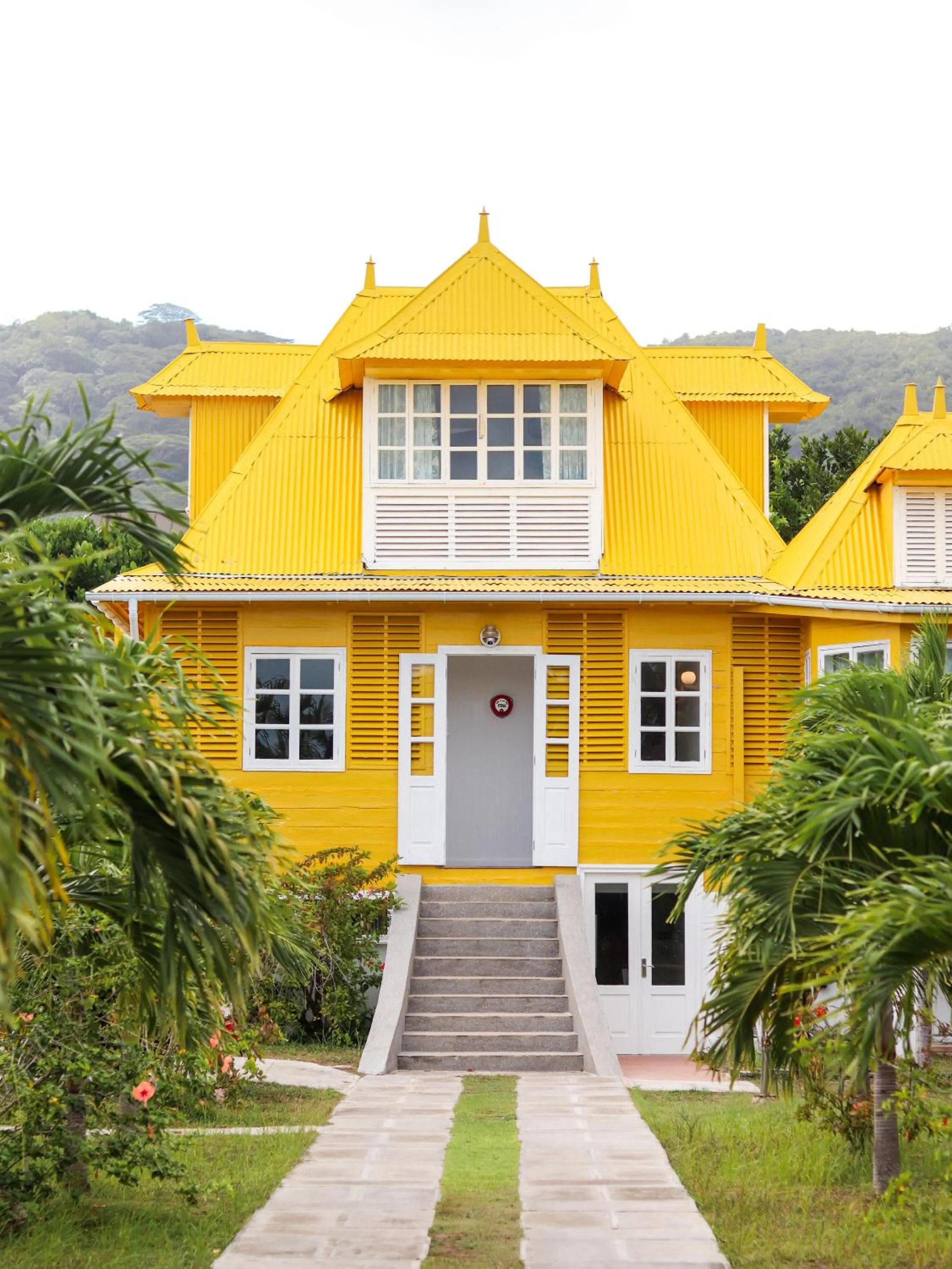 Landmark view in La Digue Island Lodge