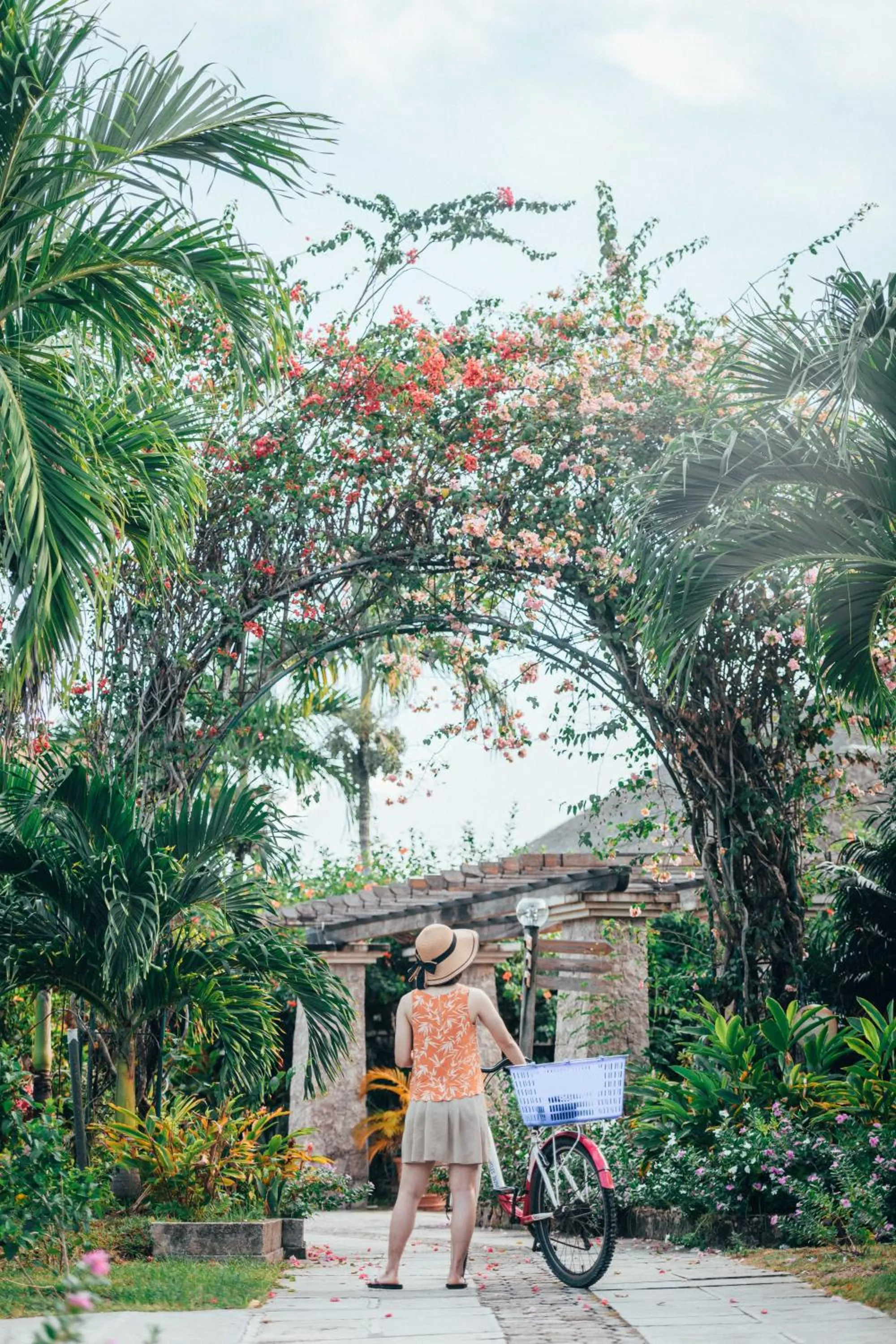Garden view in La Digue Island Lodge