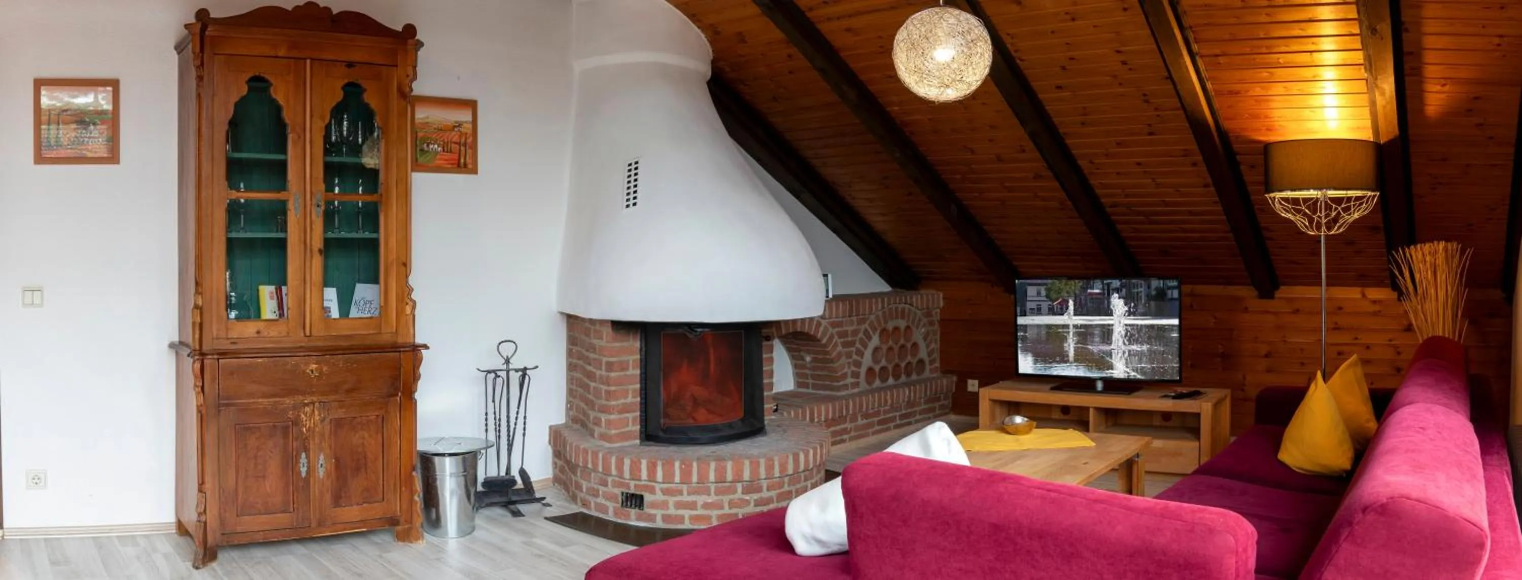 Living room in Haus Roseneck mit gratis Zugang zur Jod-Sole-Therme