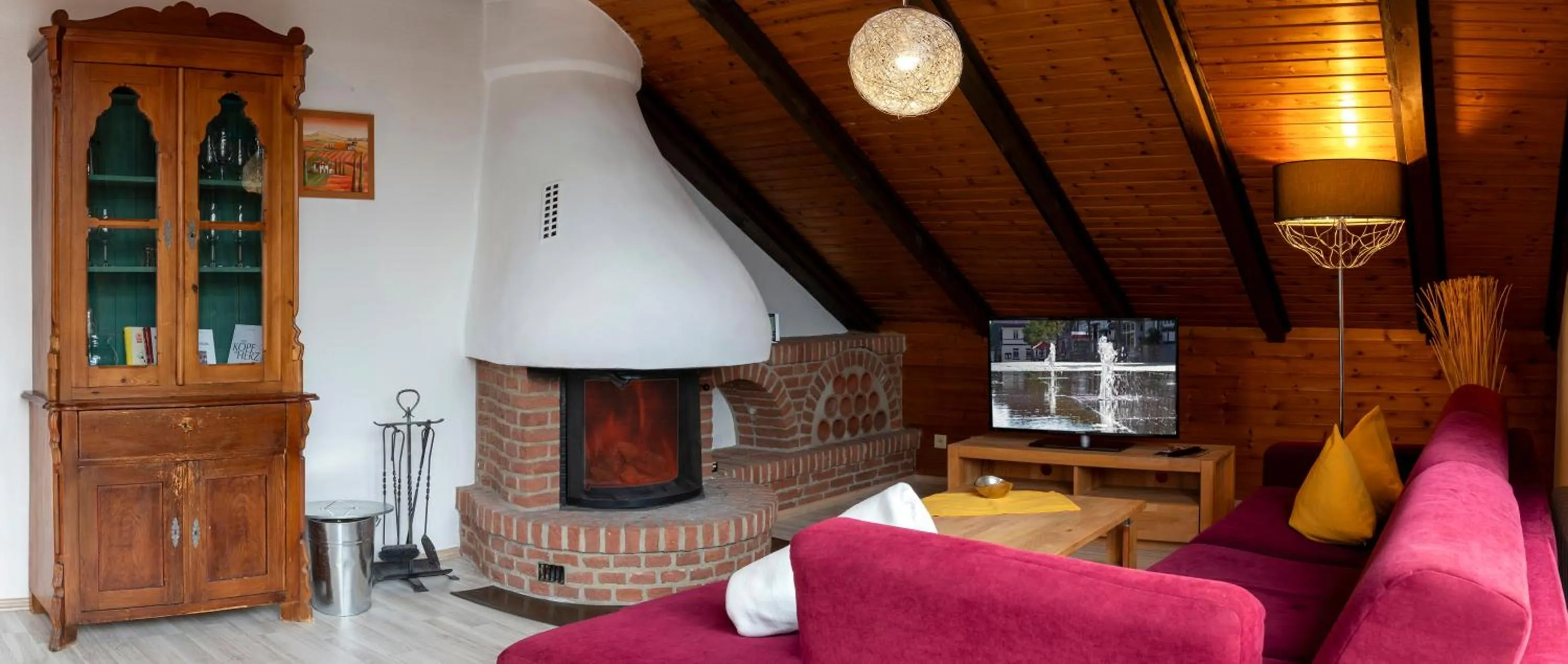 Living room in Haus Roseneck mit gratis Zugang zur Jod-Sole-Therme