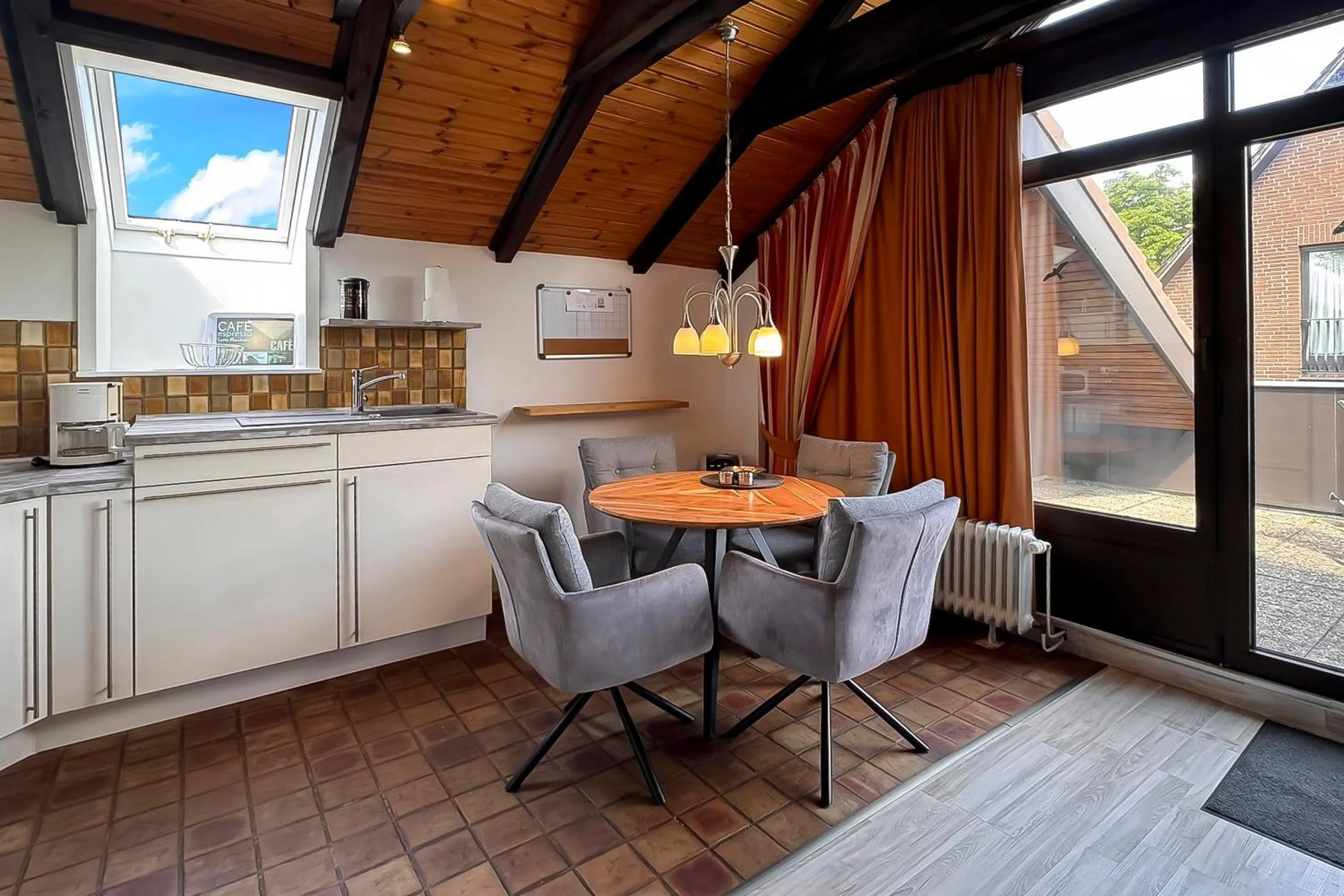 kitchen in Haus Roseneck mit gratis Zugang zur Jod-Sole-Therme