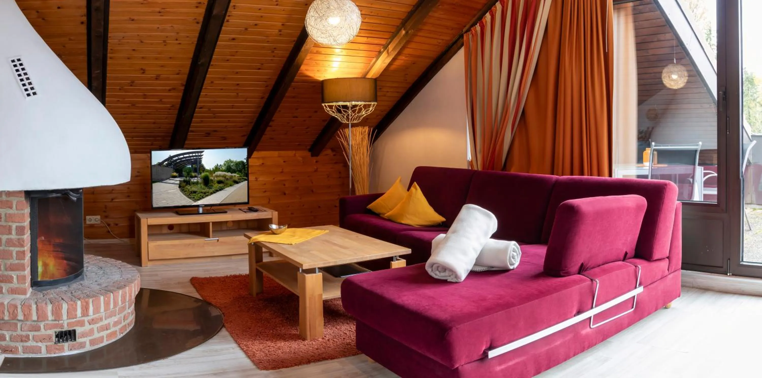 Living room in Haus Roseneck mit gratis Zugang zur Jod-Sole-Therme