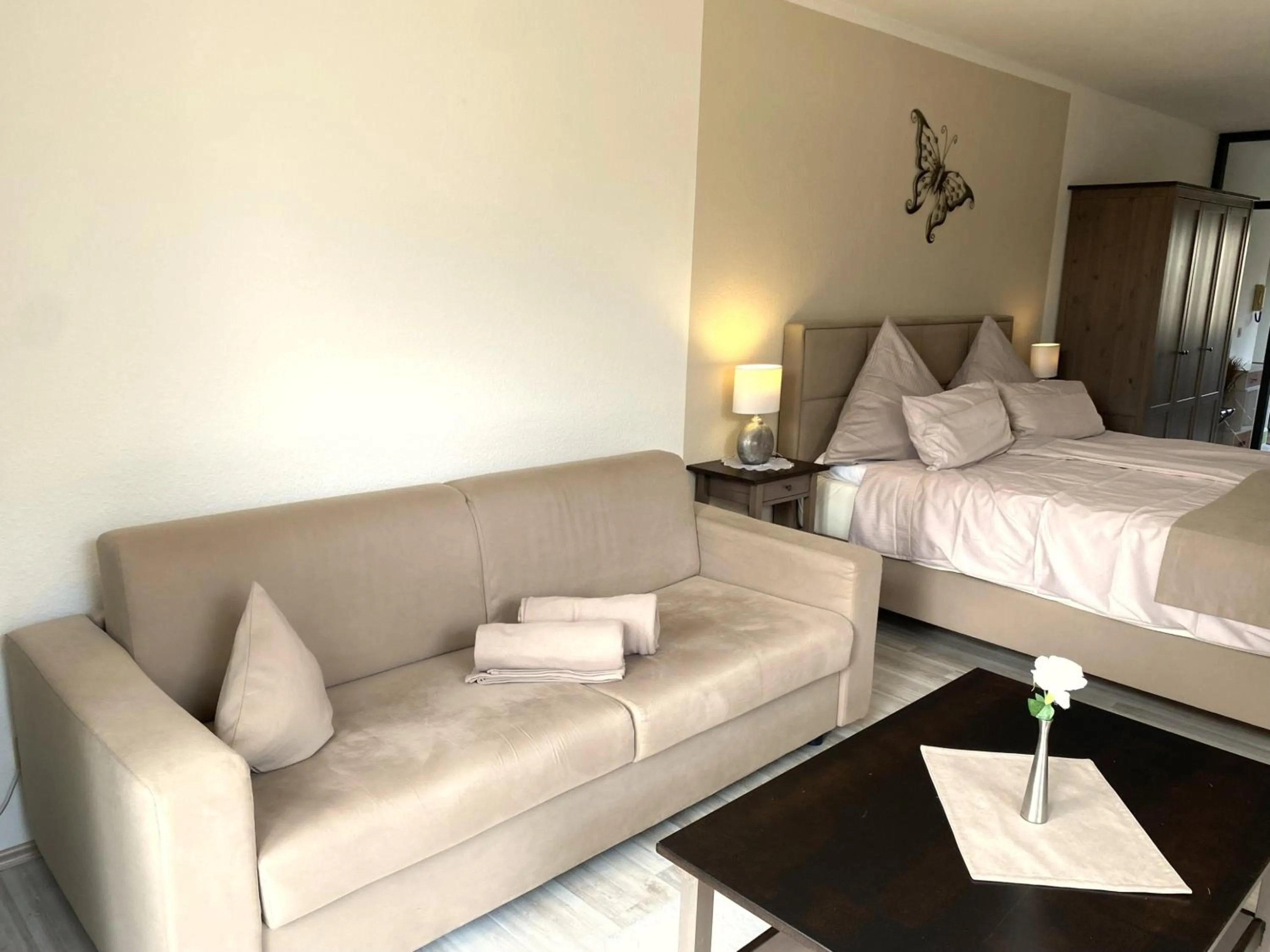 Seating area, Bed in Haus Roseneck mit gratis Zugang zur Jod-Sole-Therme