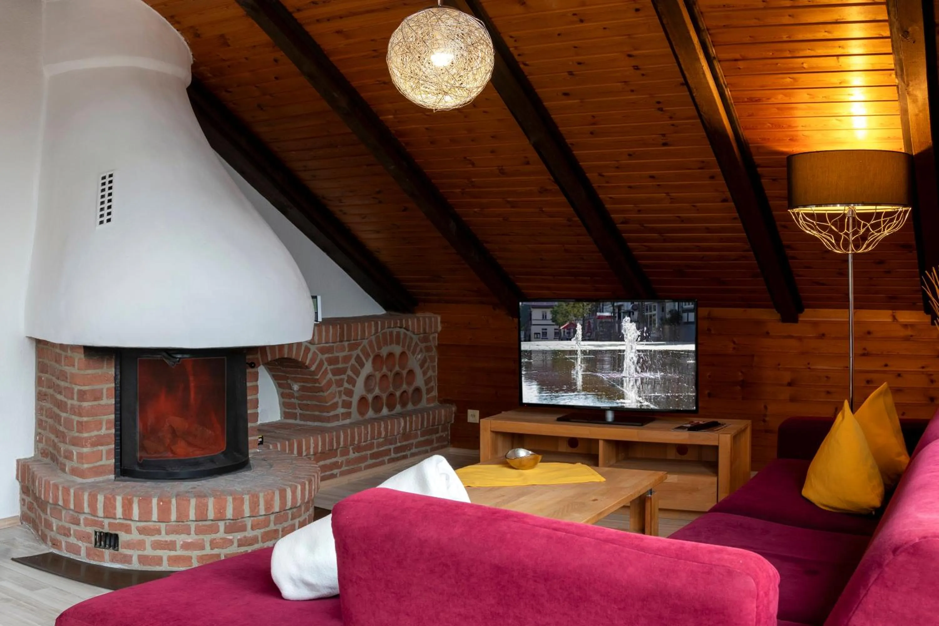 Living room in Haus Roseneck mit gratis Zugang zur Jod-Sole-Therme