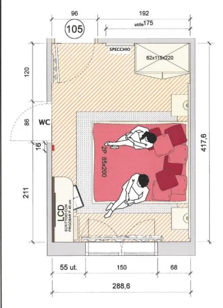 Floor plan in Hotel Wally