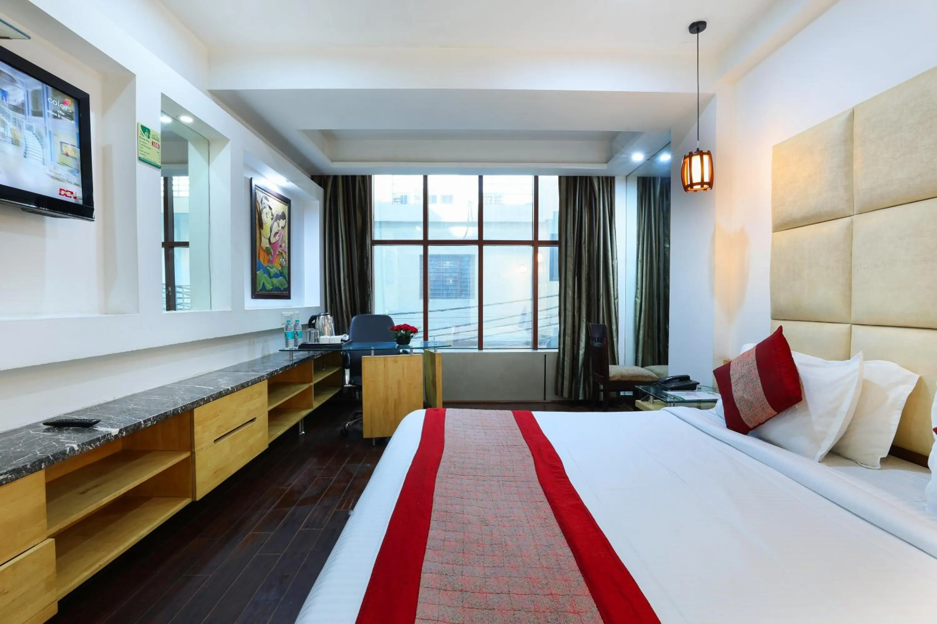 Bed in Airport Hotel Grand