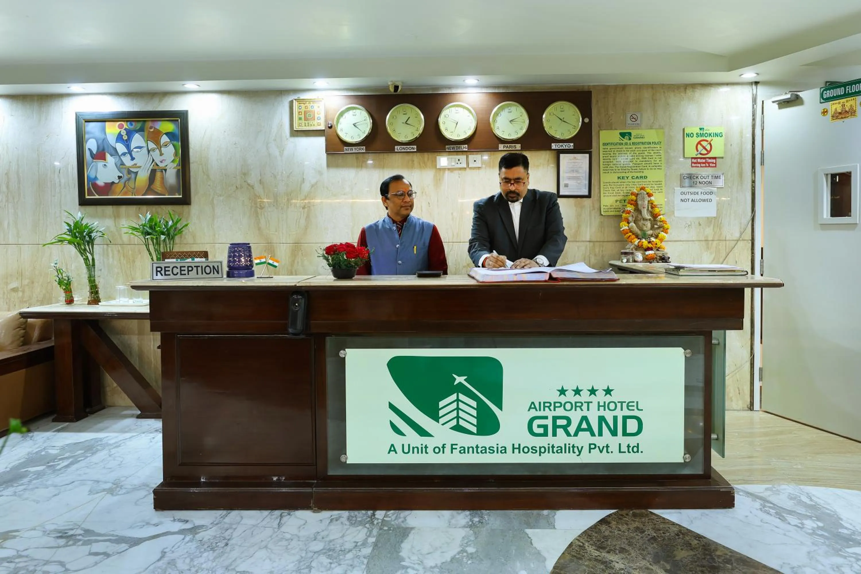 Staff in Airport Hotel Grand