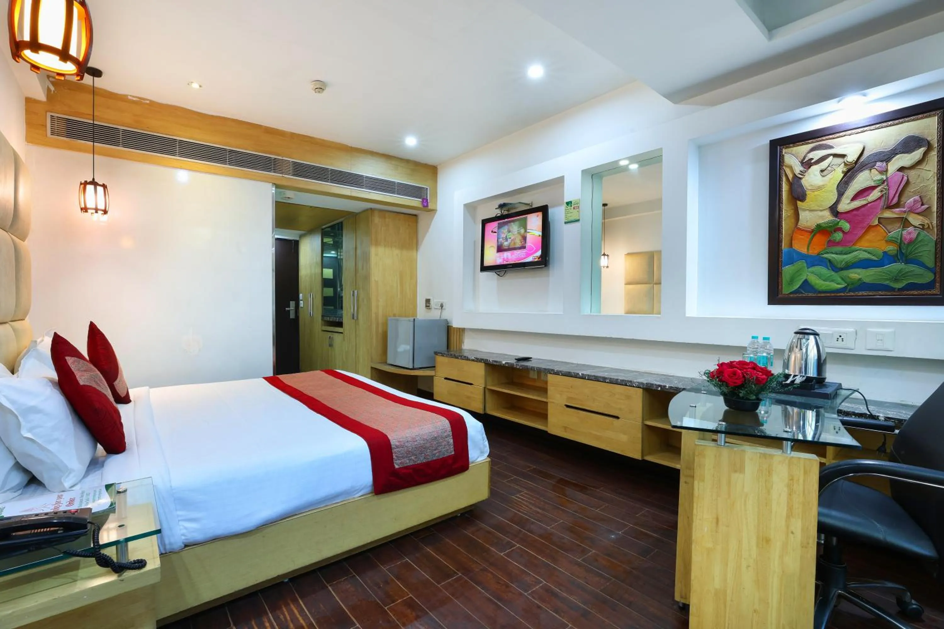 Bed in Airport Hotel Grand