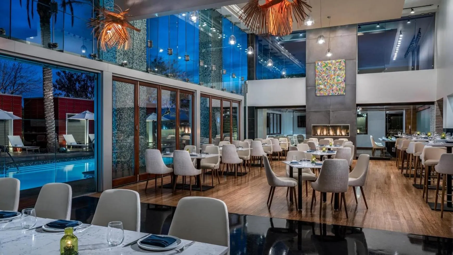 Pool view in Palms Place One Bedroom Suite 1220 sqft