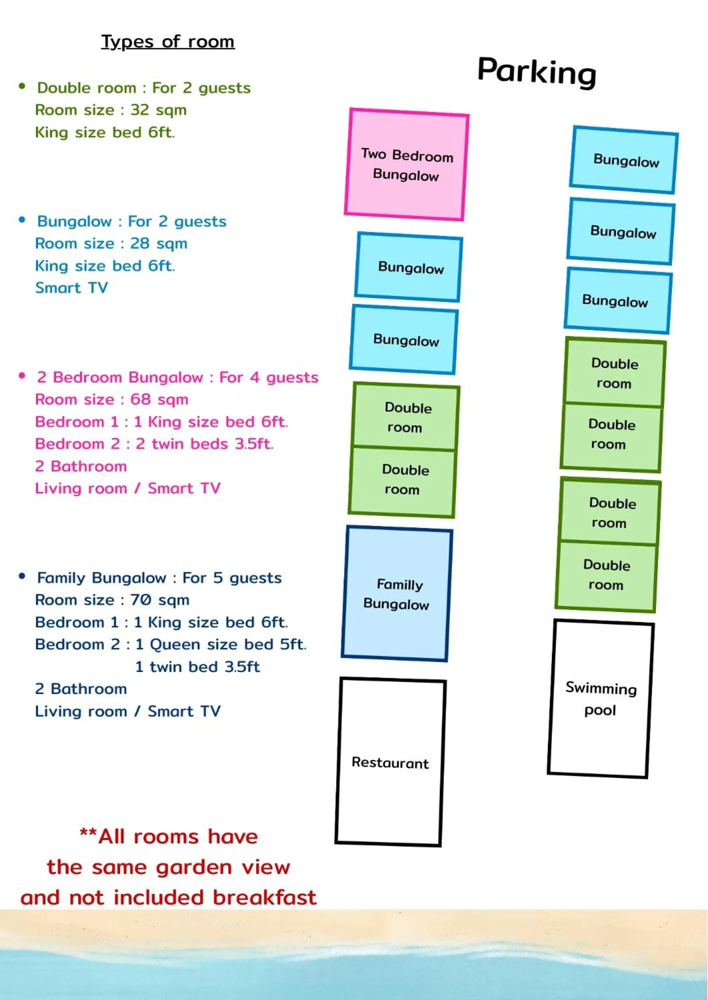Floor plan in CheeVa Beach Resort