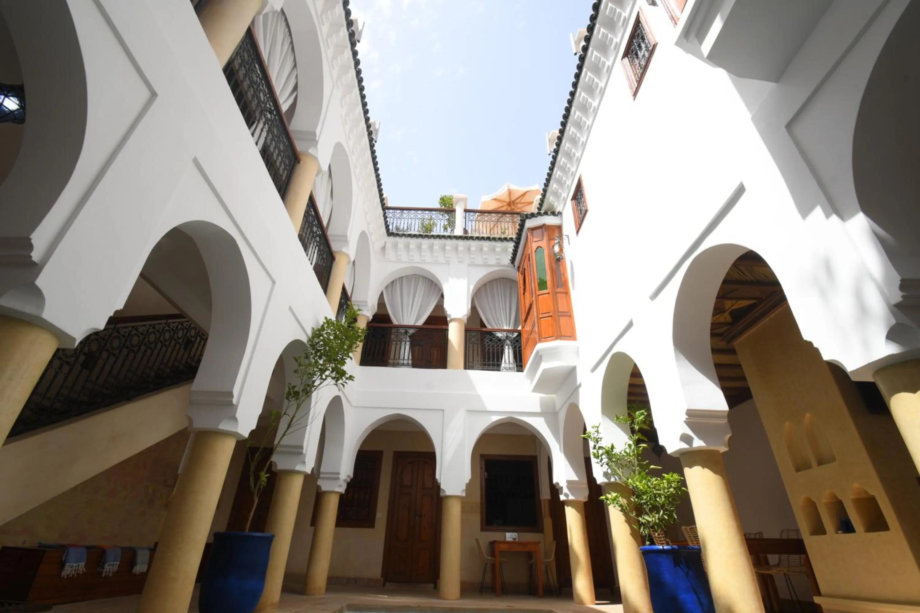Inner courtyard view in Riad Berenssi