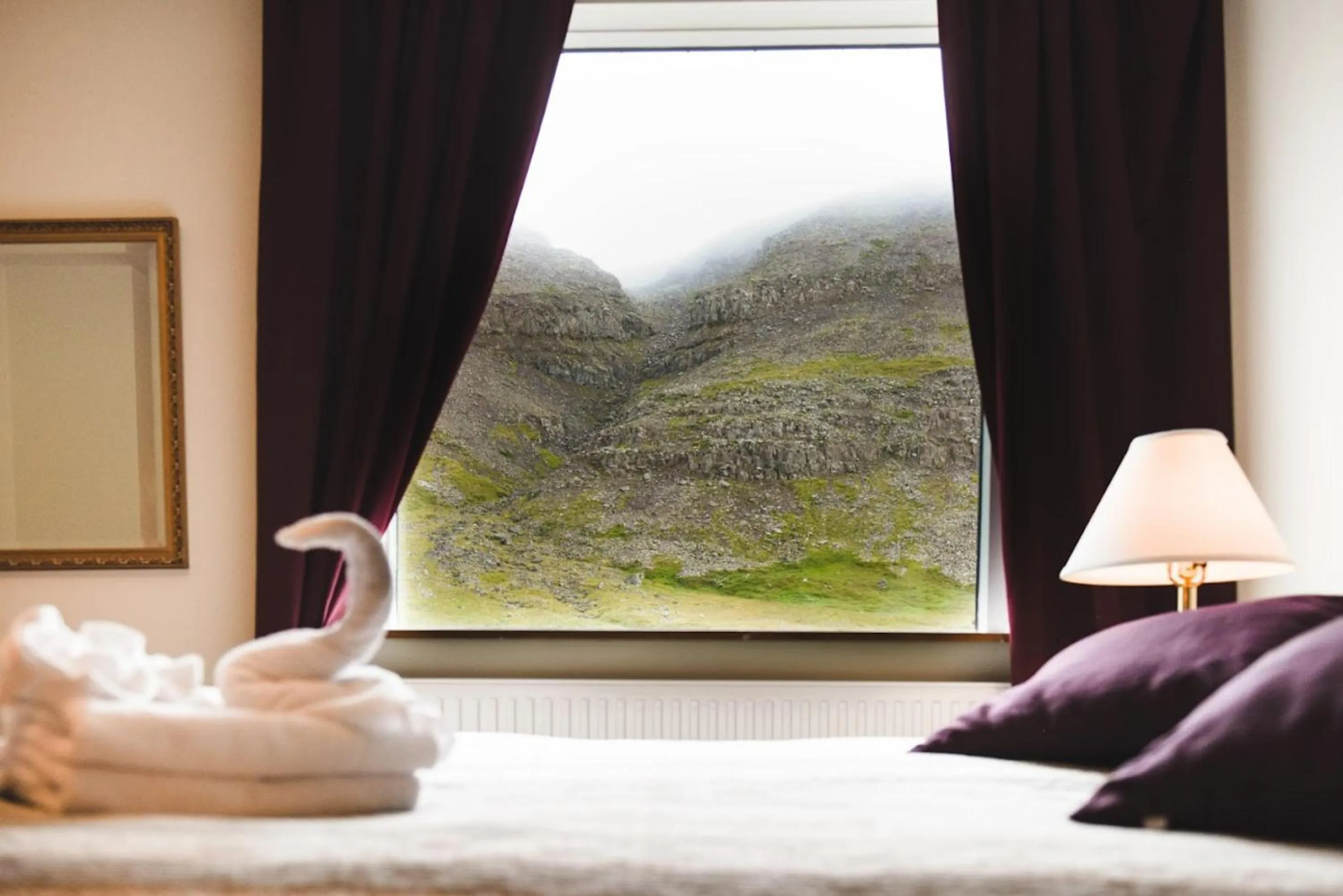 Bed in Hotel Latrabjarg