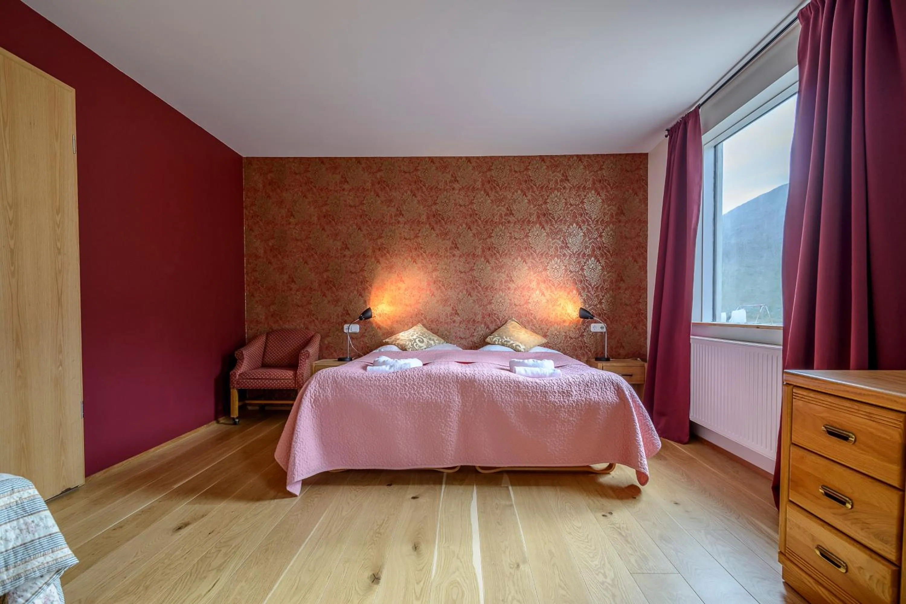 Bed in Hotel Latrabjarg