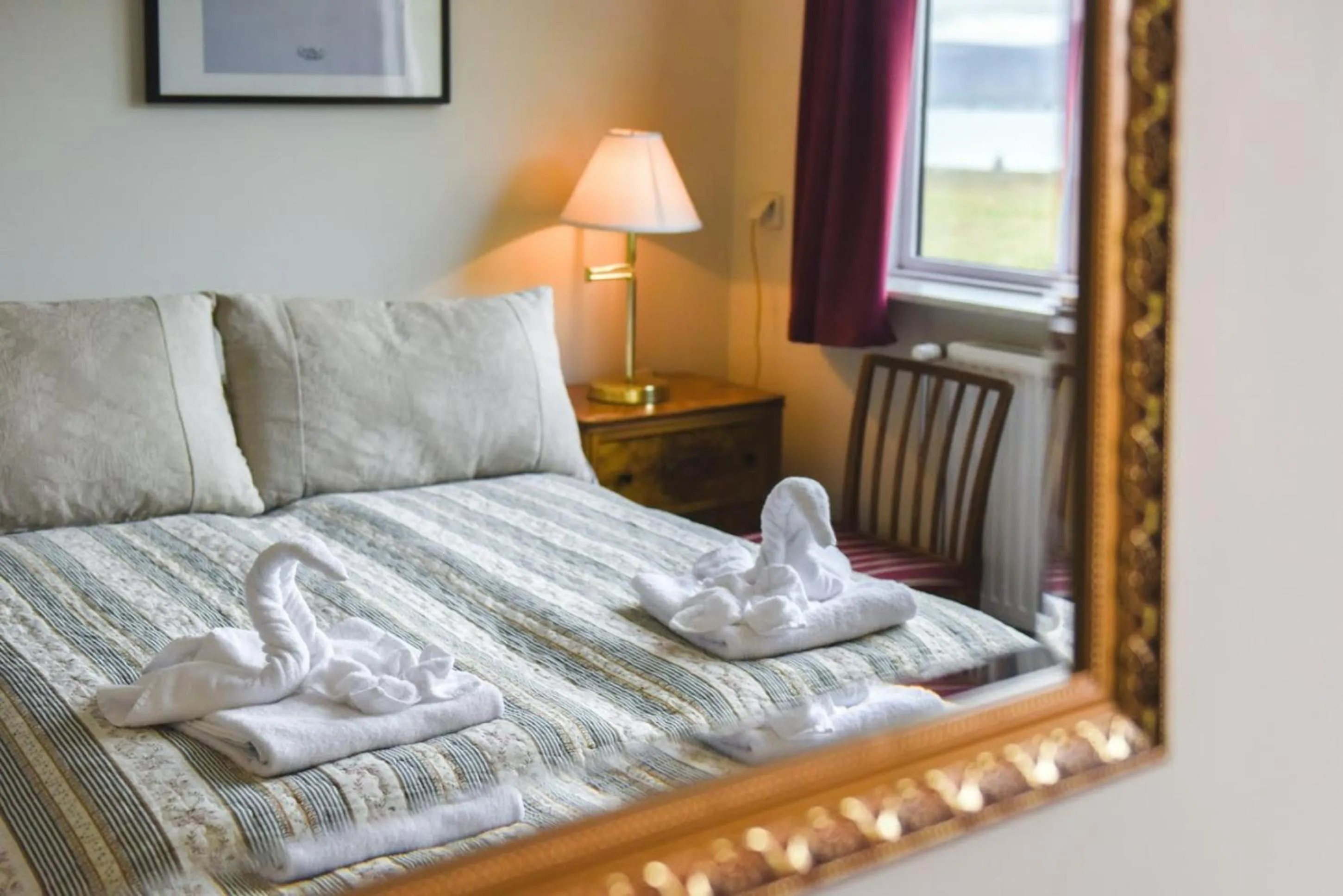 Bed in Hotel Latrabjarg