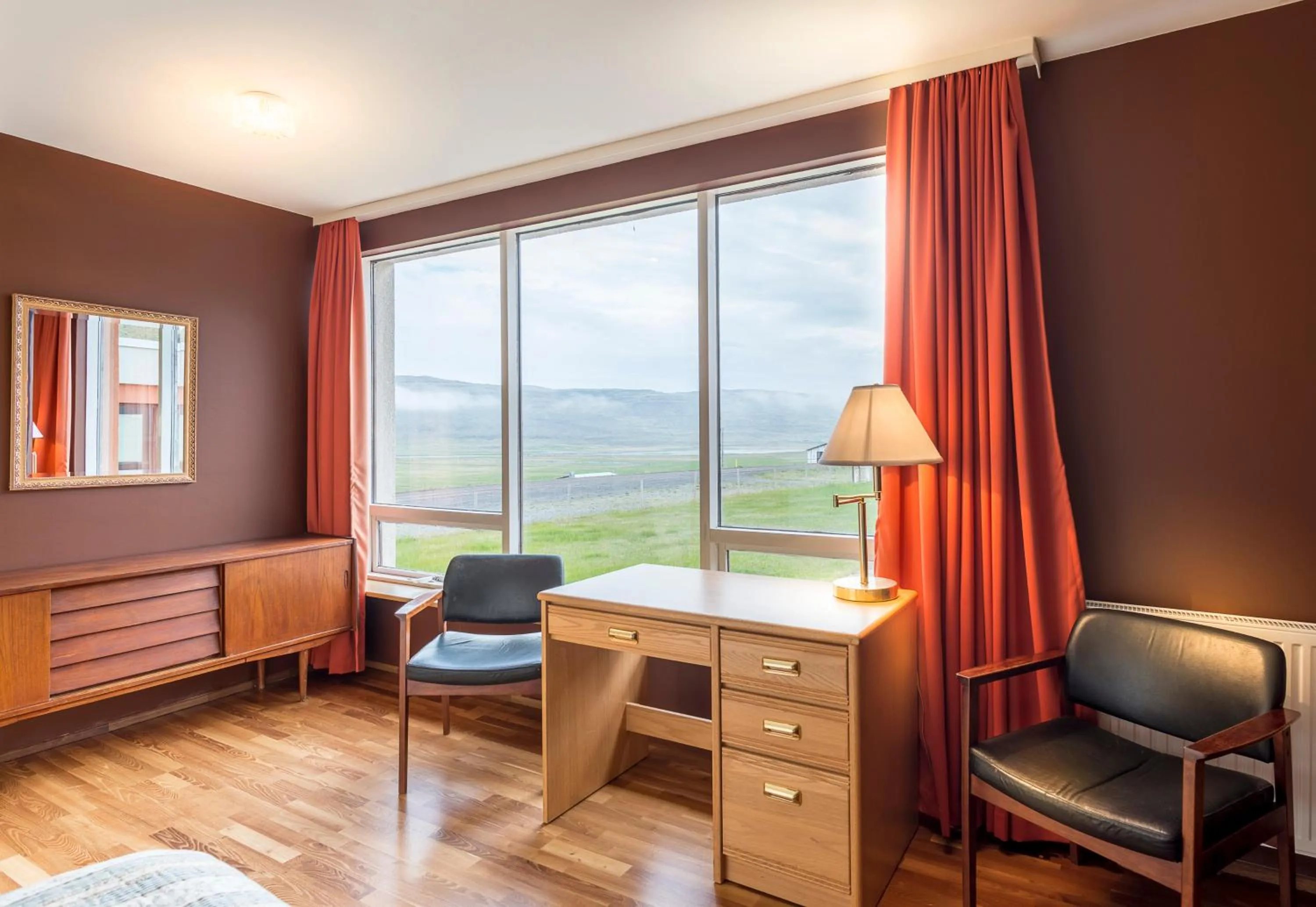 Seating area in Hotel Latrabjarg