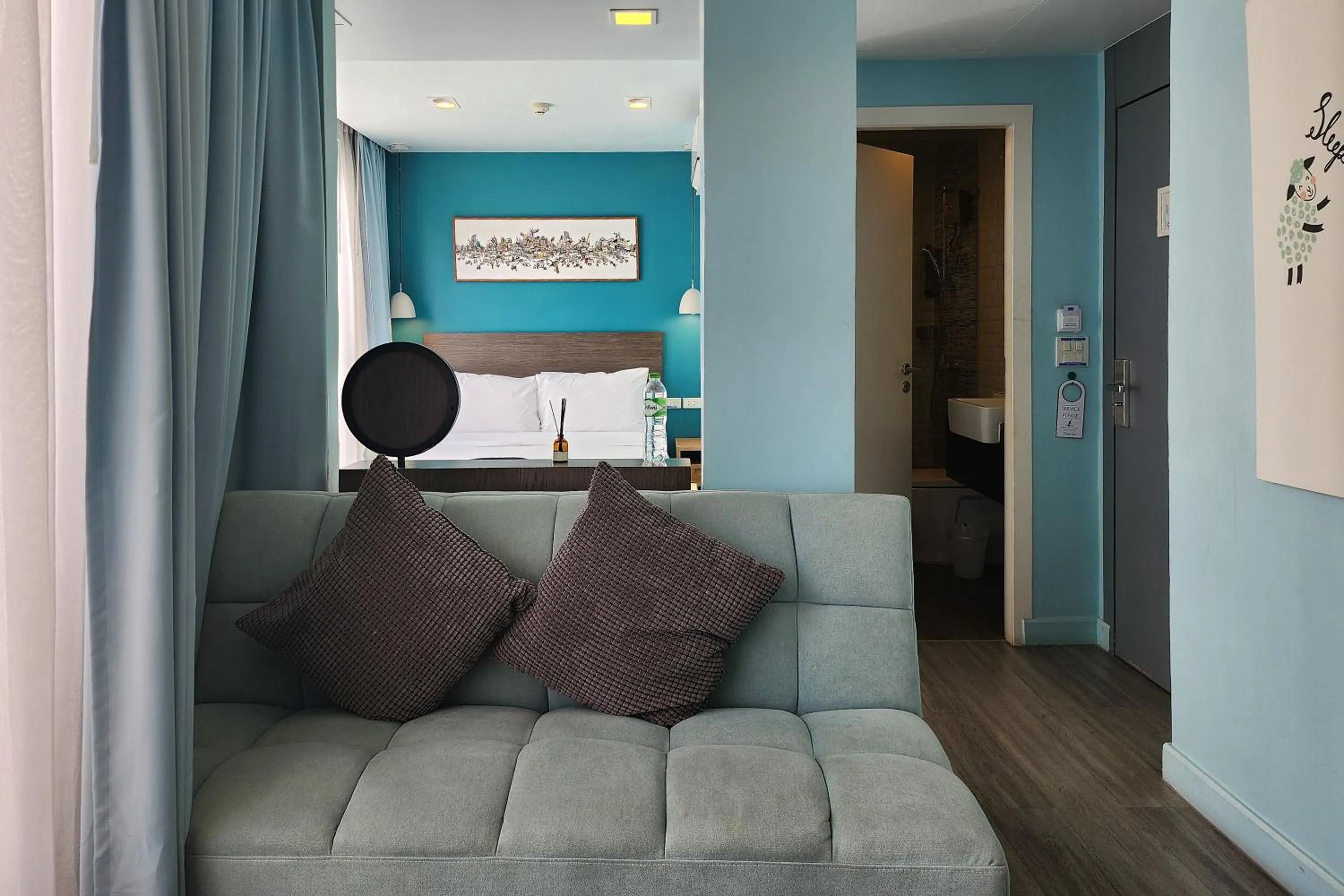 Seating area in Simply Sleep Hostel