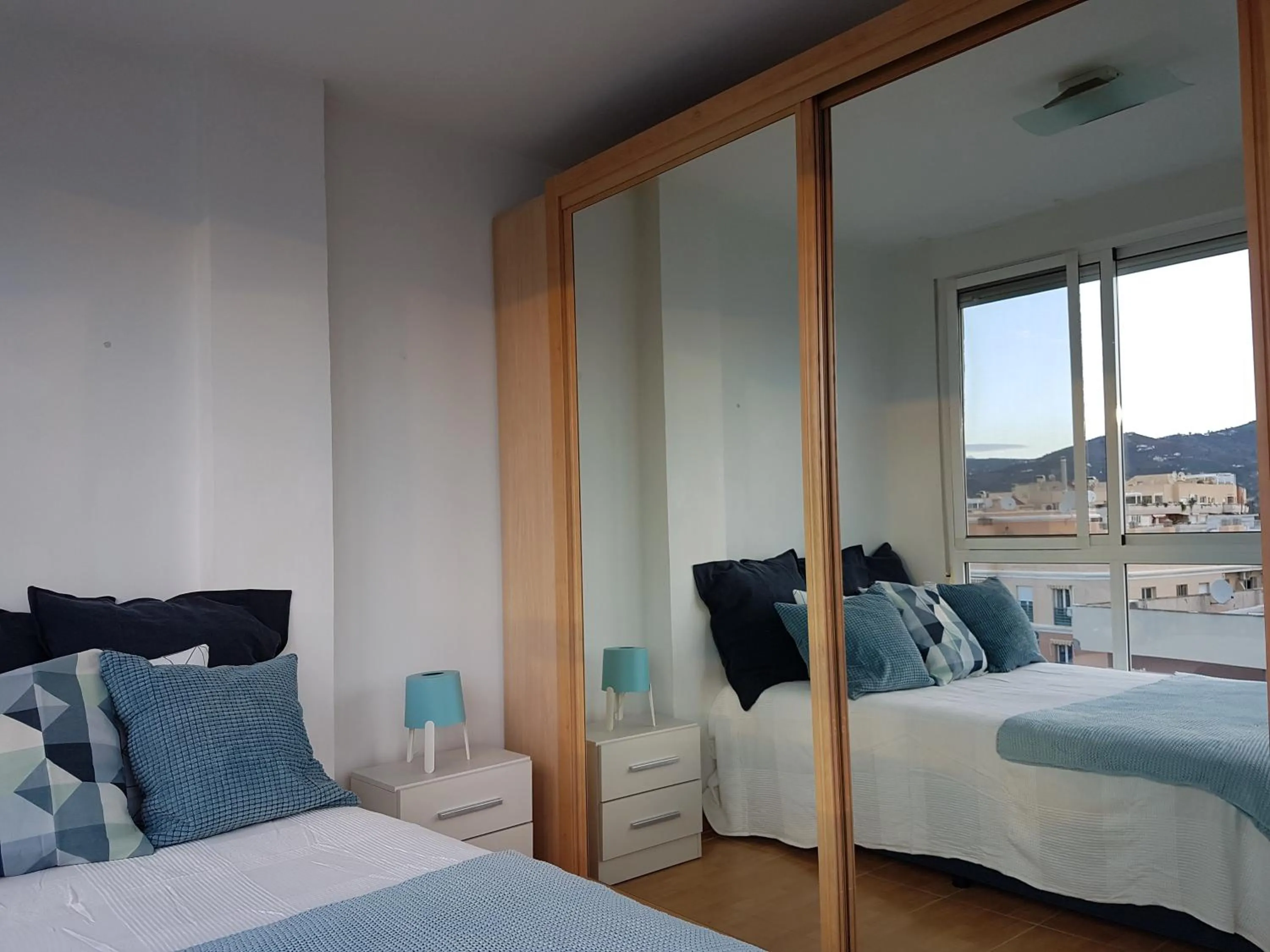 Bed in Mini Penthouse close to beach with nice seaviews