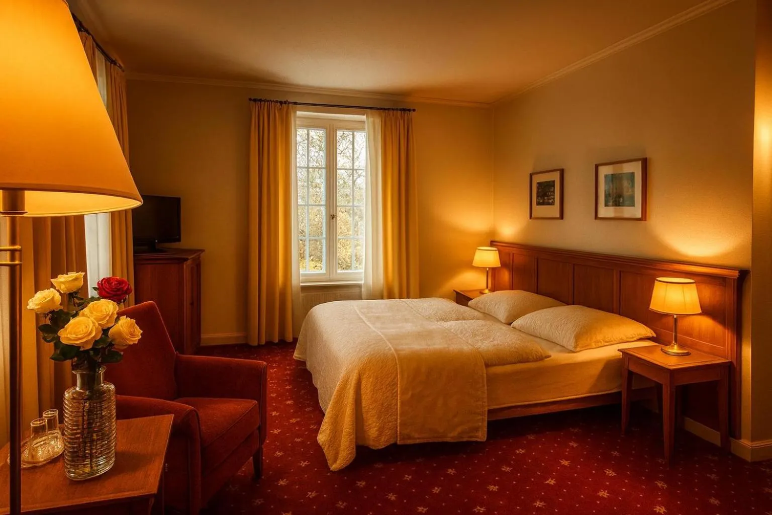 Bed in Hotel Vierseithof Luckenwalde