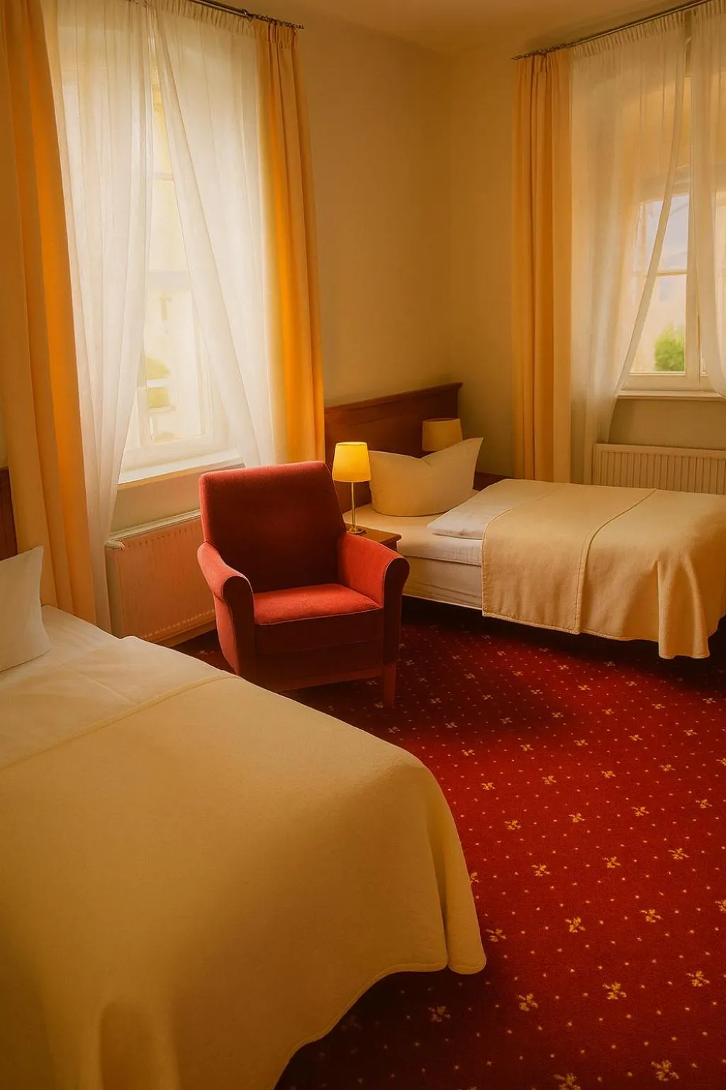 Bed in Hotel Vierseithof Luckenwalde