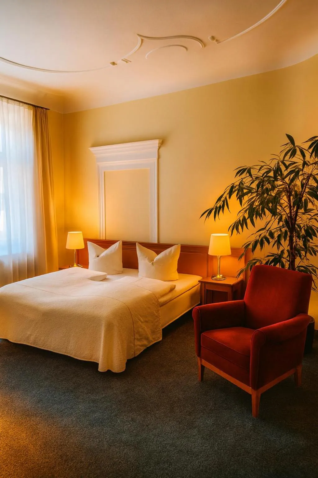 Bed in Hotel Vierseithof Luckenwalde