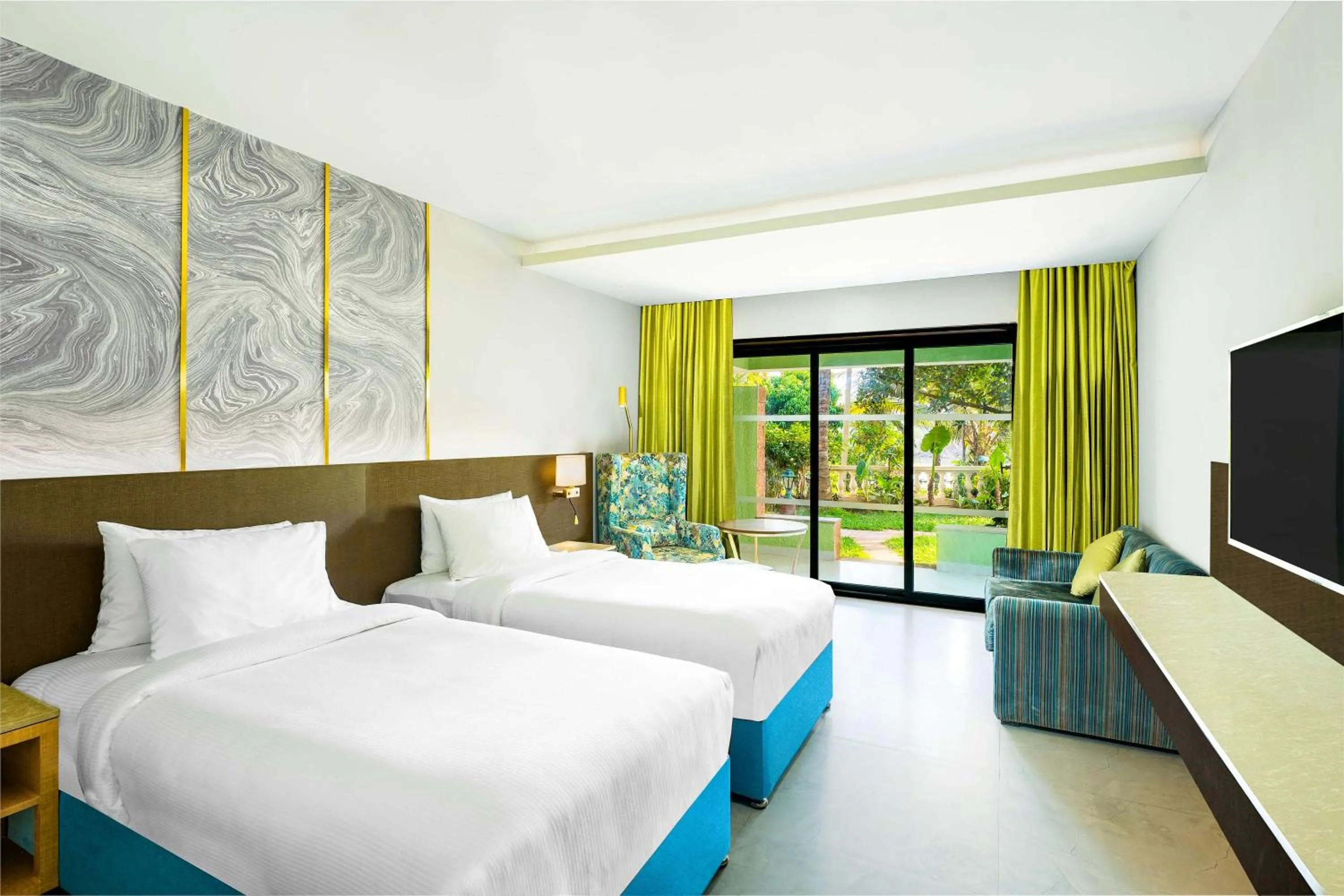 Bed in DoubleTree by Hilton Hotel Goa - Arpora - Baga