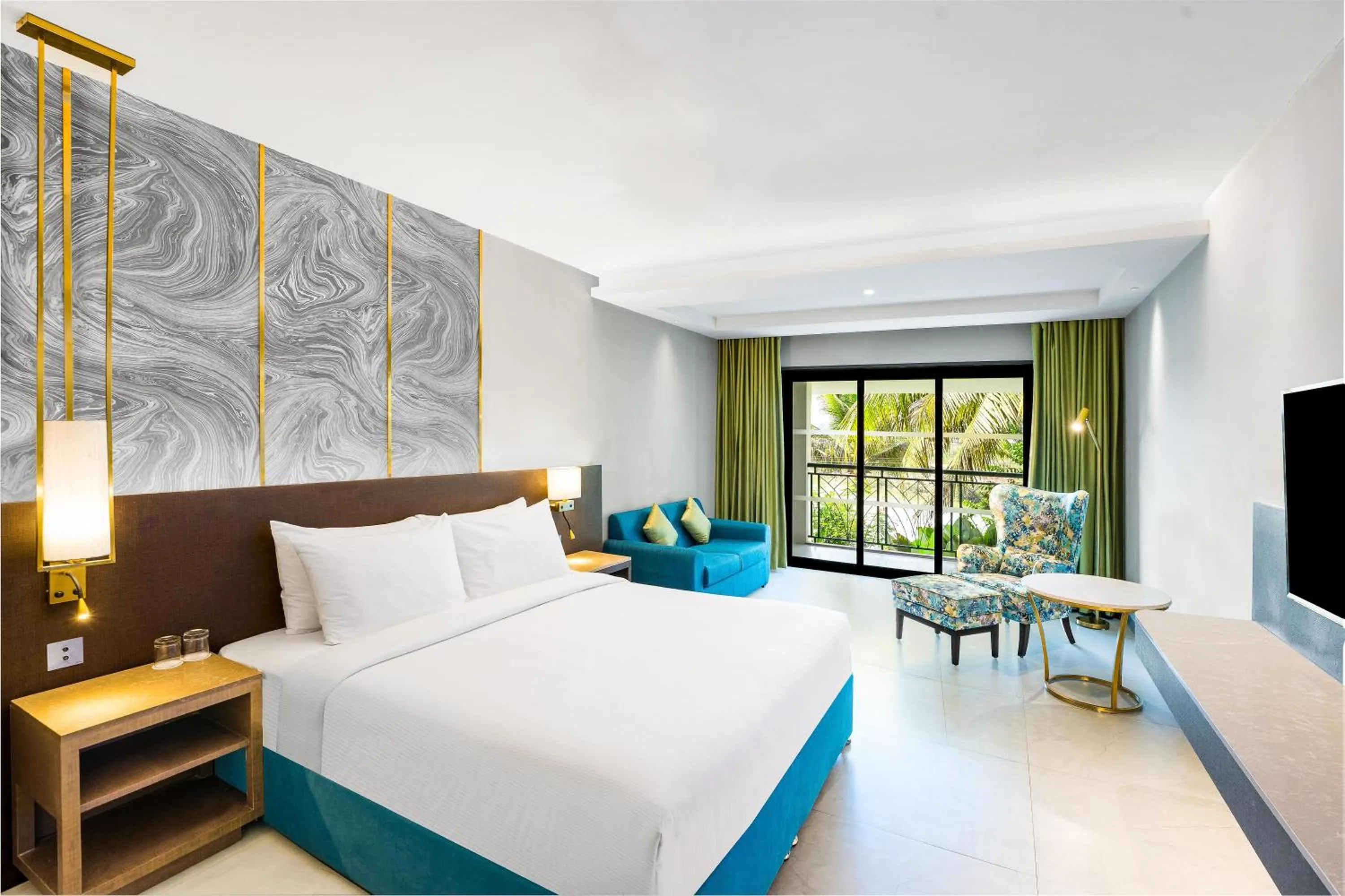 Bed in DoubleTree by Hilton Hotel Goa - Arpora - Baga