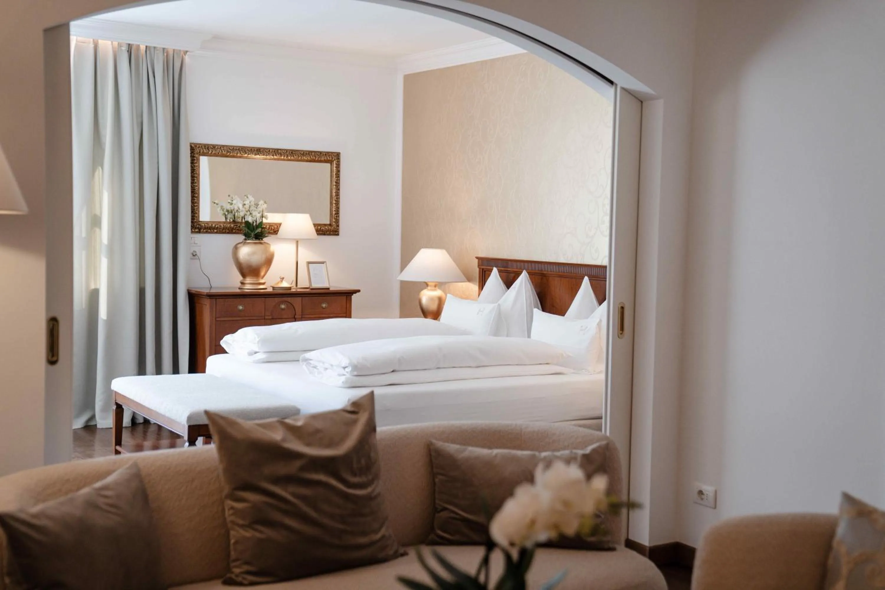 Bed in Hotel Hanswirt