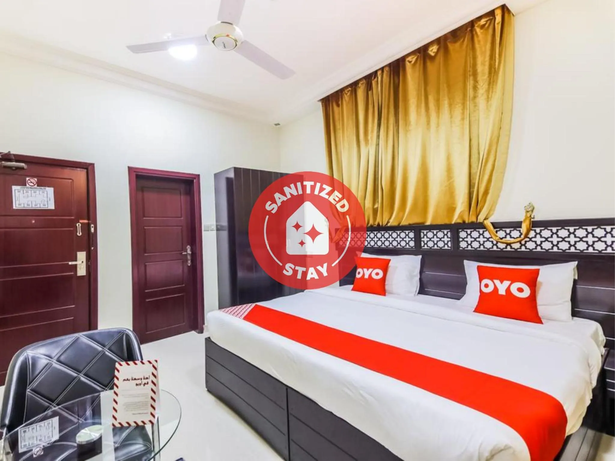 Bedroom, Bed in Ras Al Hadd Waves Hotel