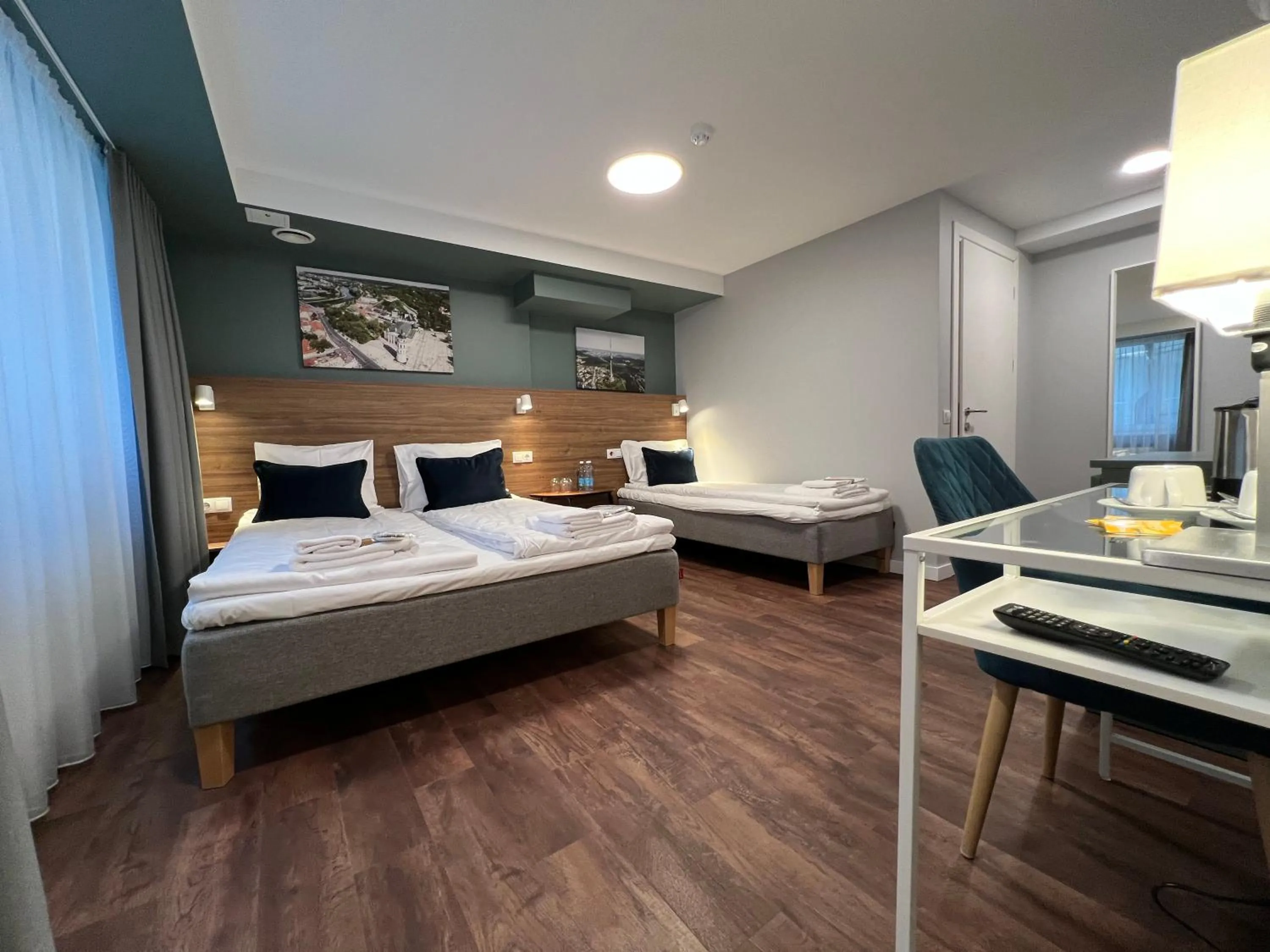 Bed in Stay Vilnius Hotel