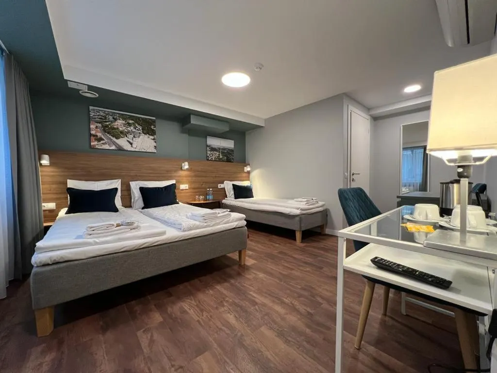 Bed in Stay Vilnius Hotel