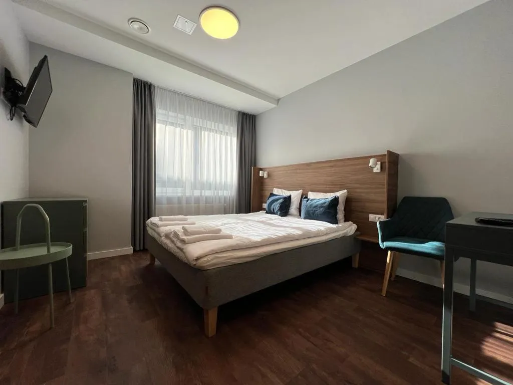 Bed in Stay Vilnius Hotel