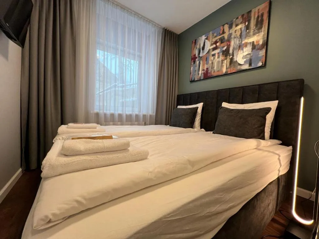 Bed in Stay Vilnius Hotel