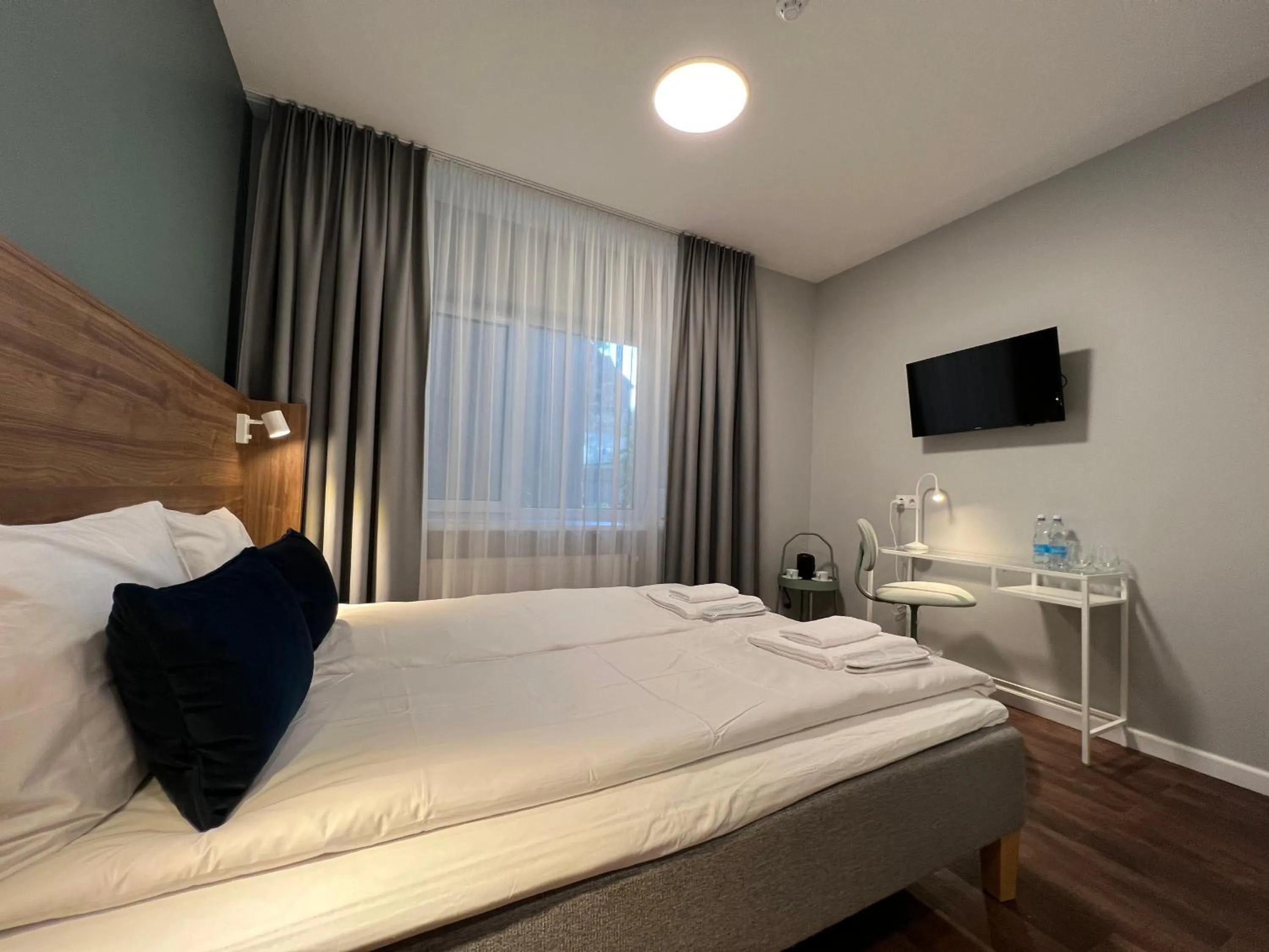 Bed in Stay Vilnius Hotel