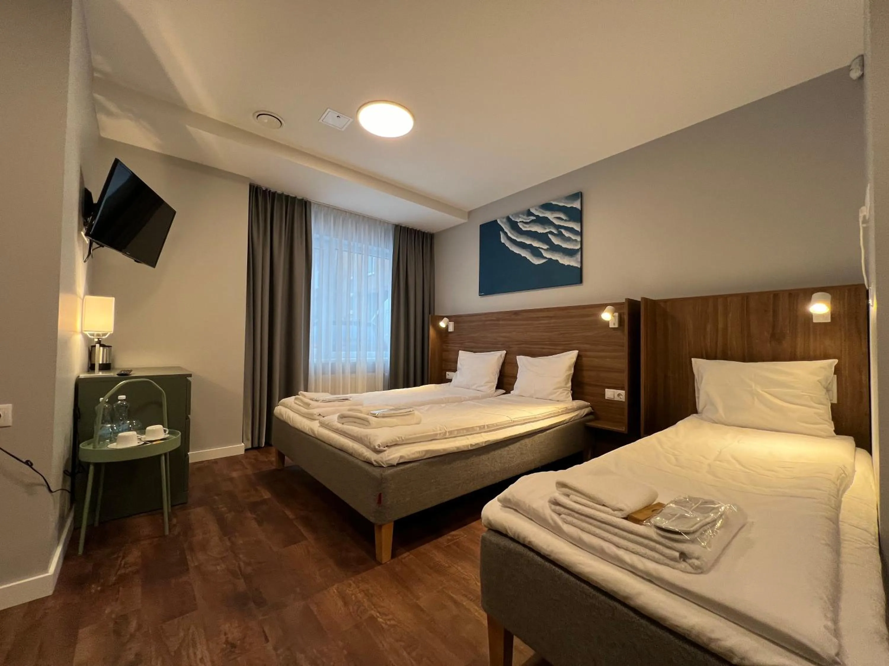 Bed in Stay Vilnius Hotel