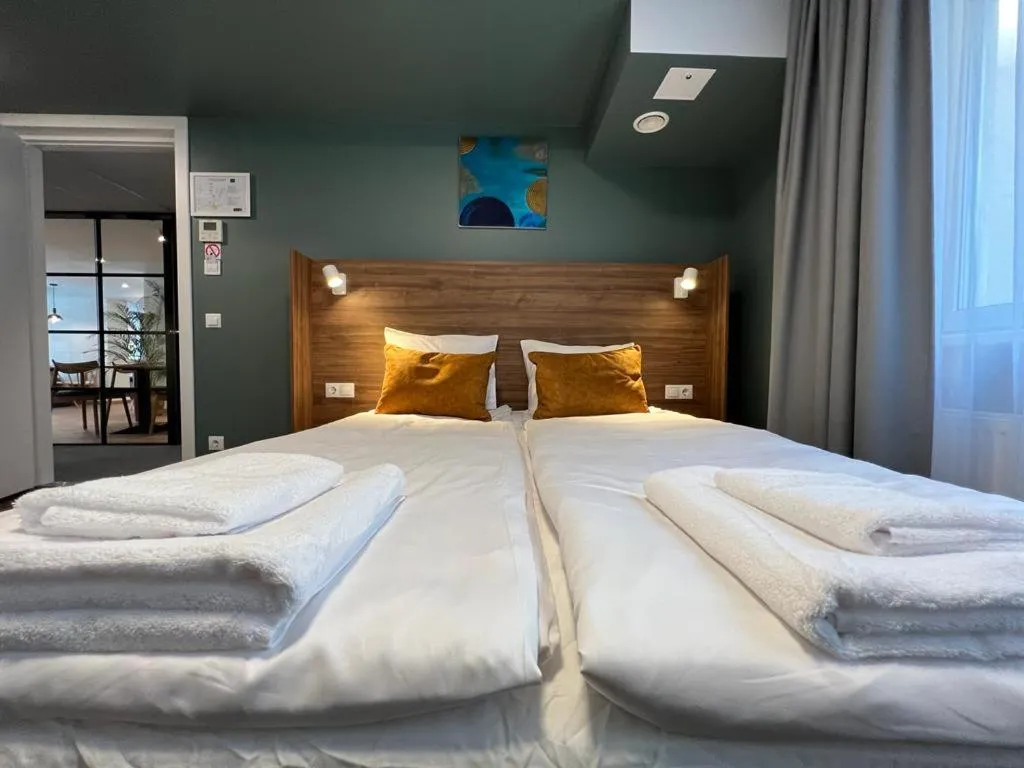 Bed in Stay Vilnius Hotel