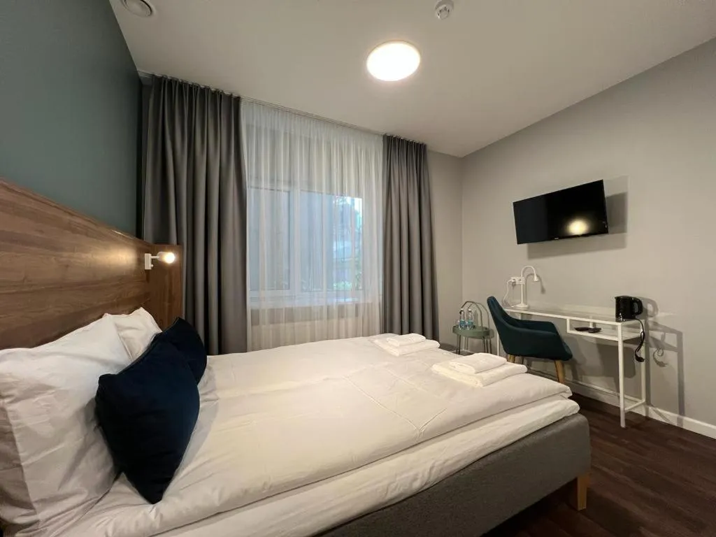 Bed in Stay Vilnius Hotel