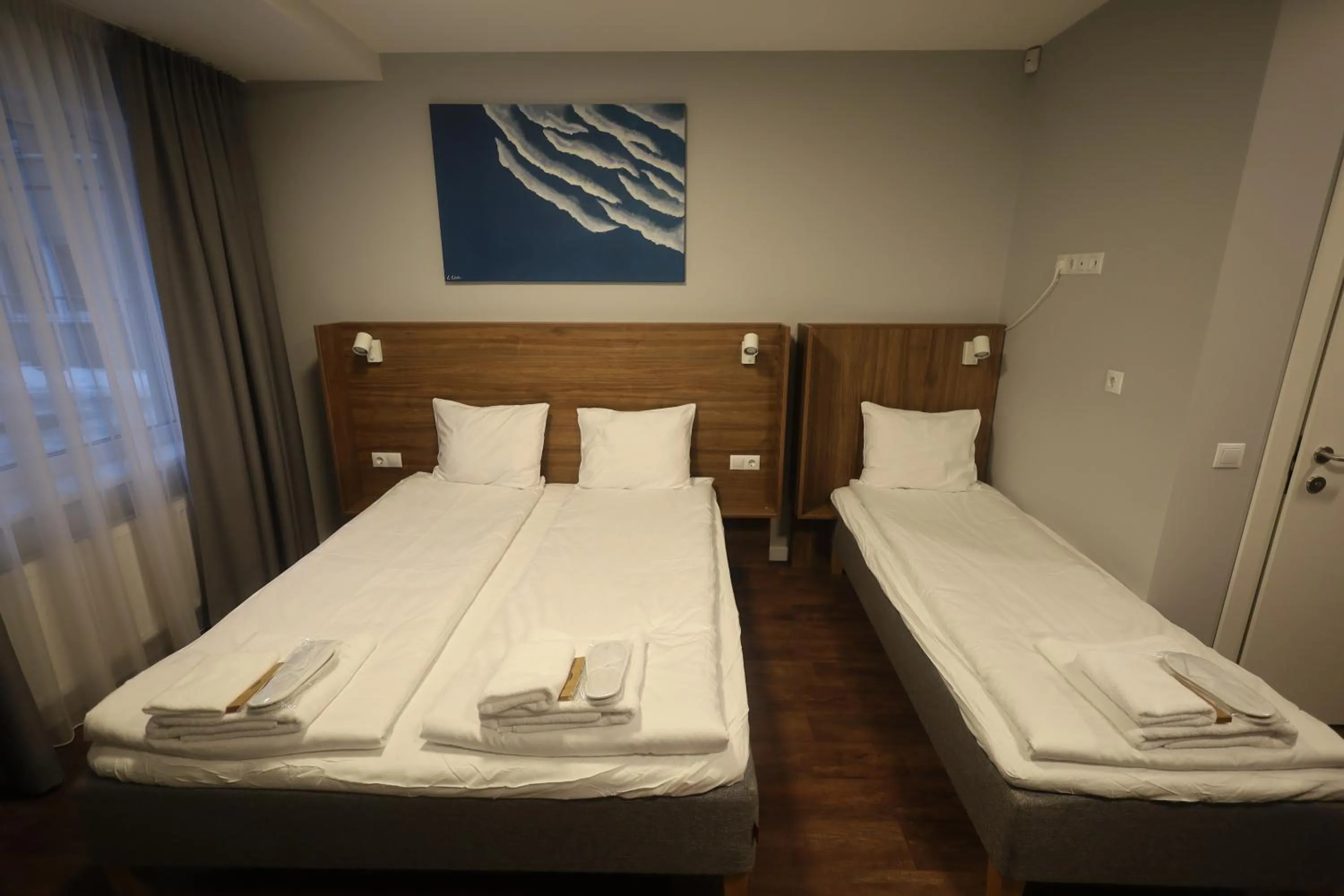 Bed in Stay Vilnius Hotel