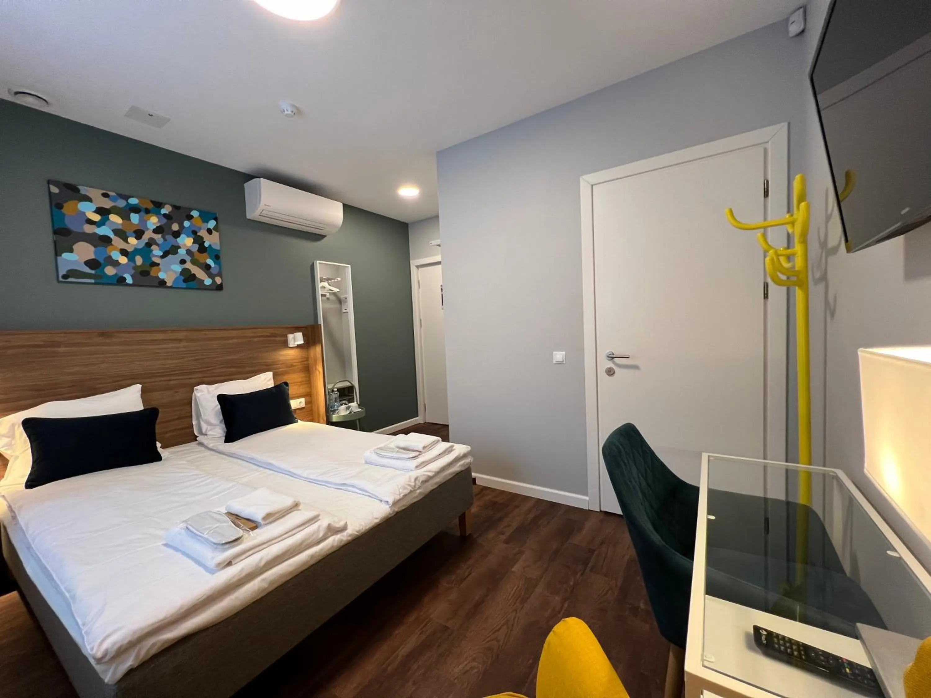 Bed in Stay Vilnius Hotel