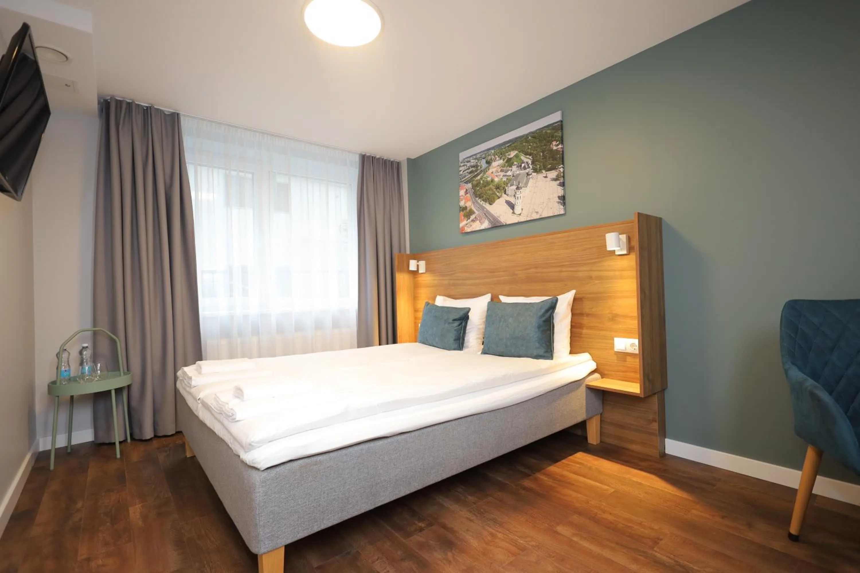 Bed in Stay Vilnius Hotel