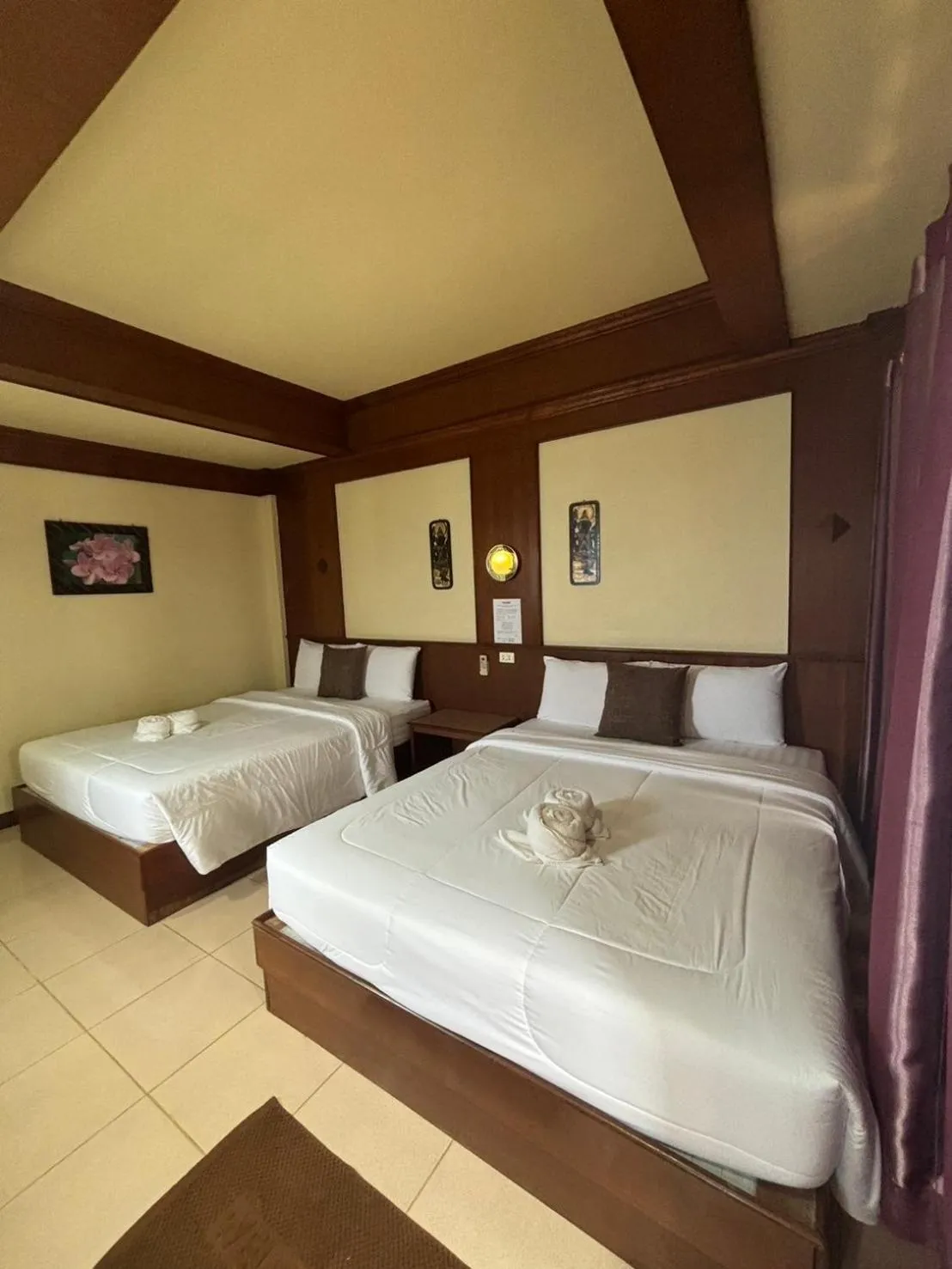 Bed in Rin Bay View Resort
