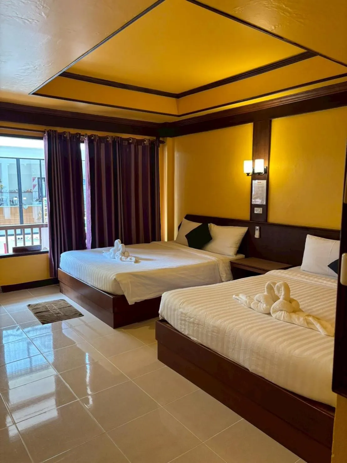 Bed in Rin Bay View Resort