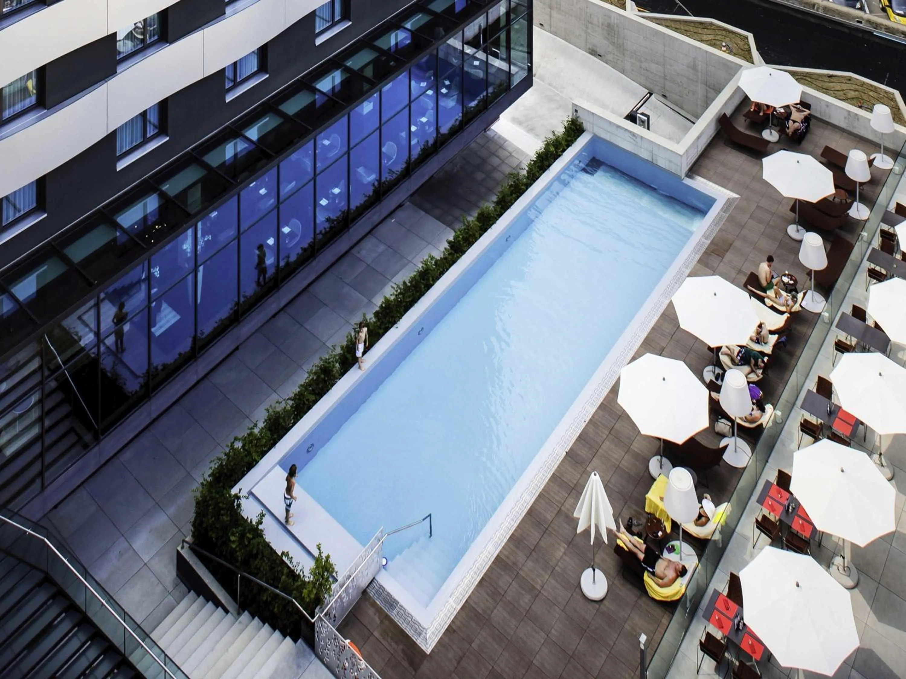 Pool view in Novotel Lugano Paradiso