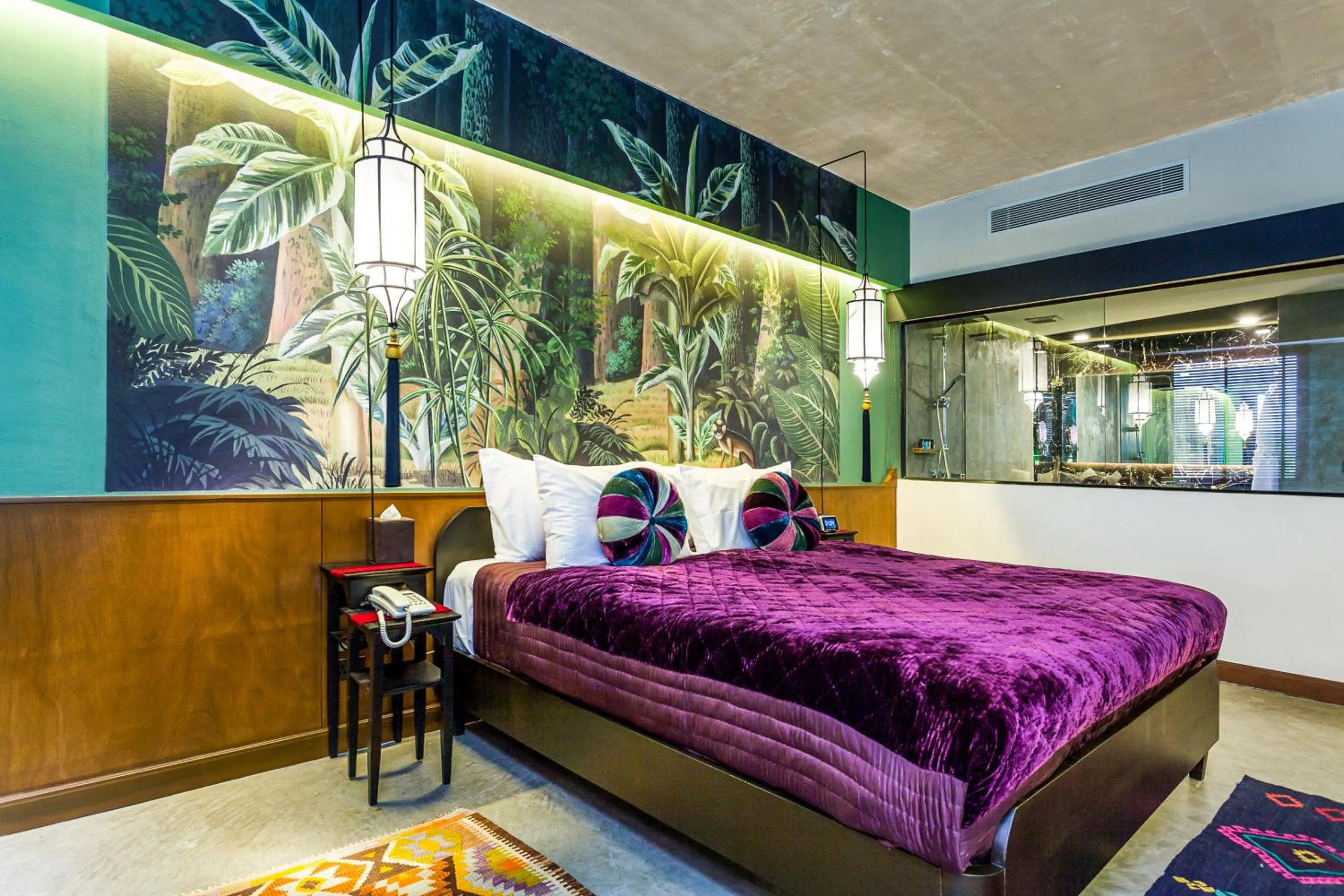 Bed in Lao Poet Hotel