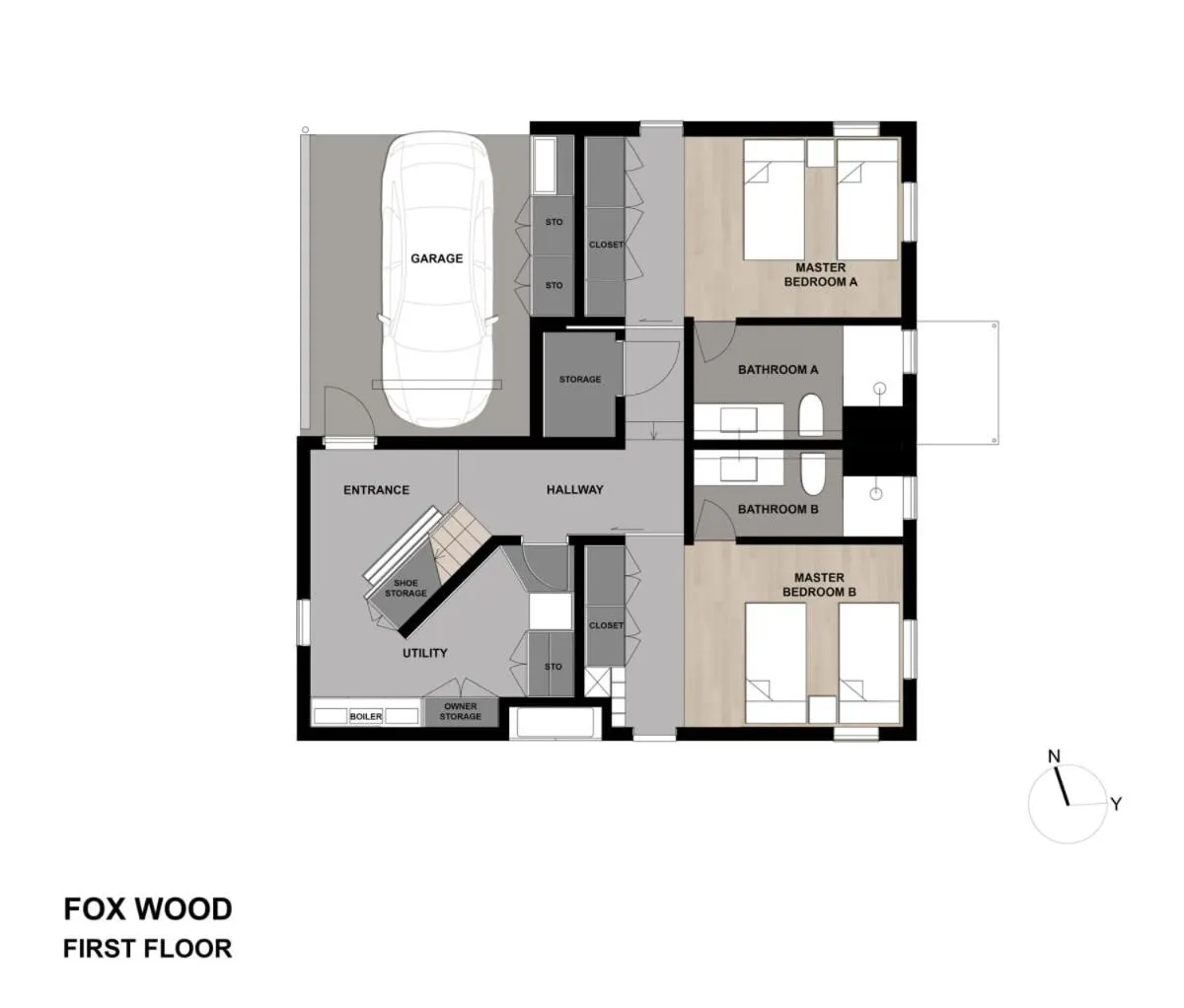 Floor plan in Foxwood E by H2 Life