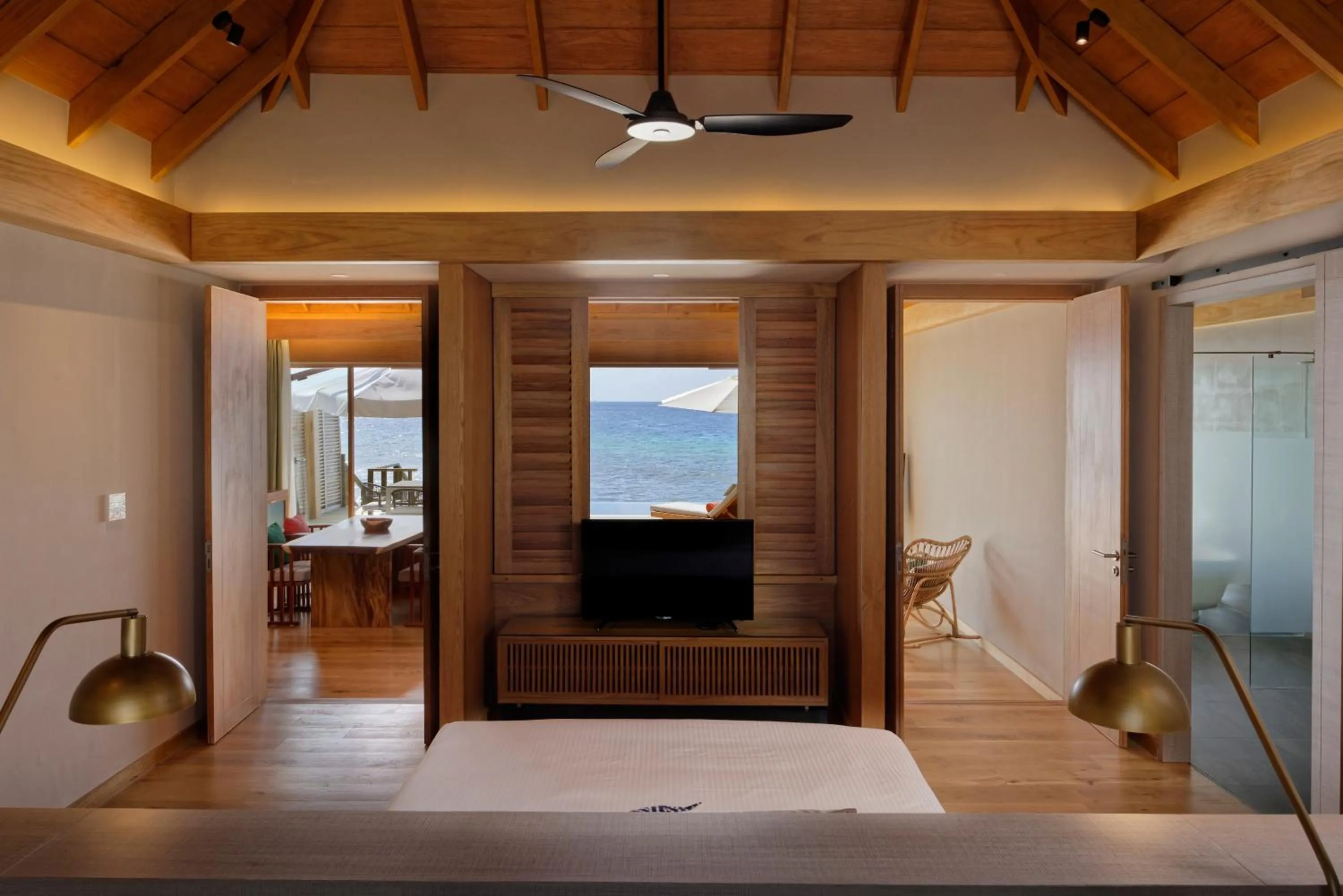 Bed in Emerald Faarufushi Resort & Spa - Deluxe All Inclusive