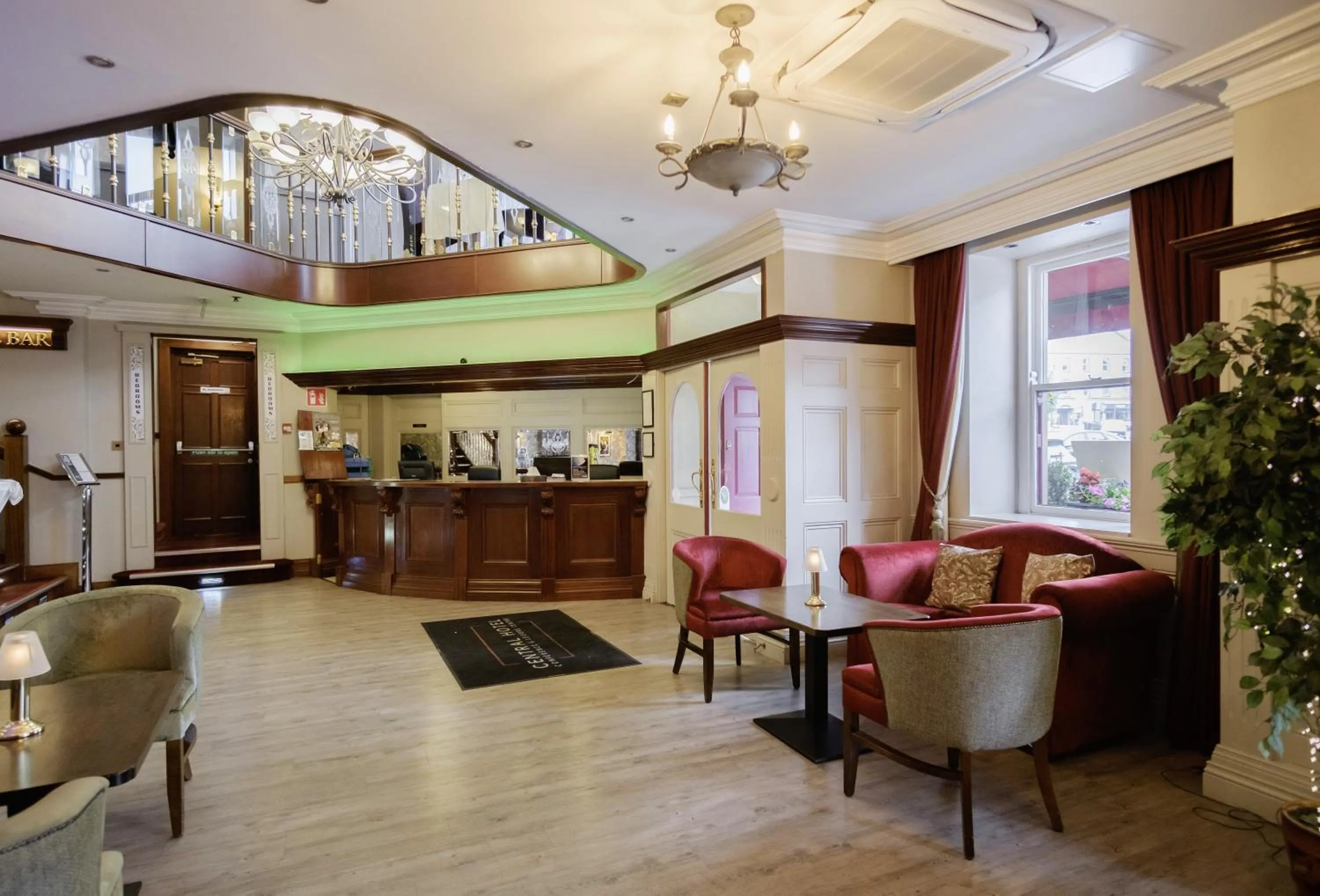 Lobby or reception in Central Hotel Donegal