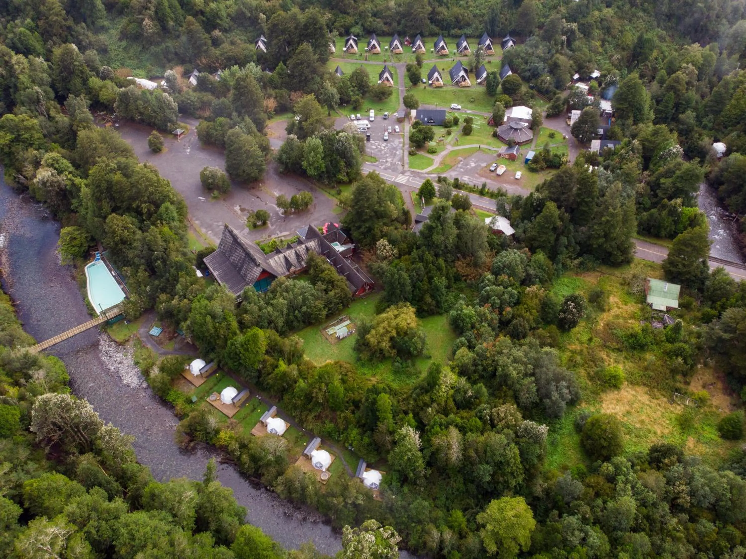 Bird's eye view in Termas de Aguas Calientes