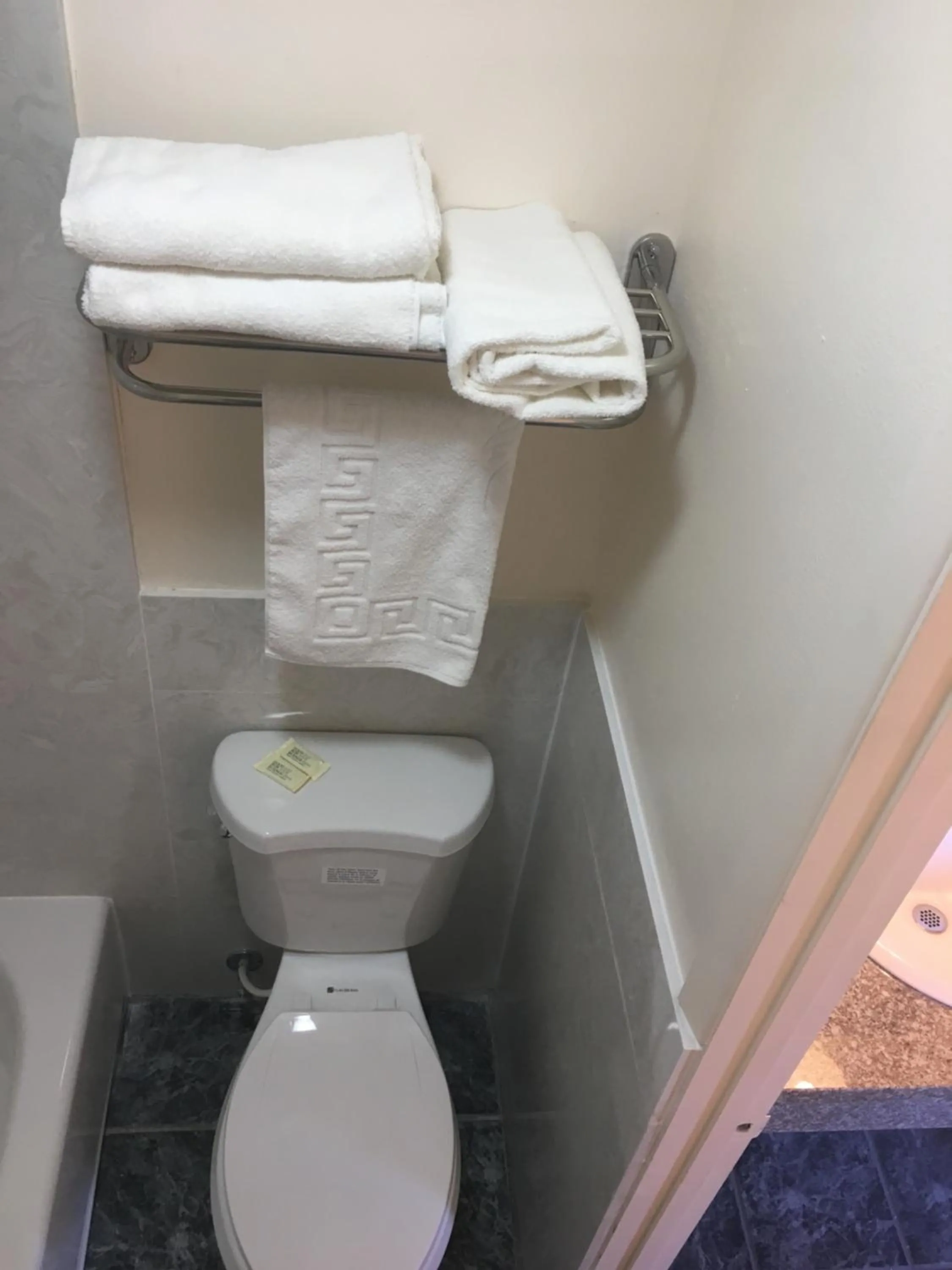 Toilet in Budget Inn Motel