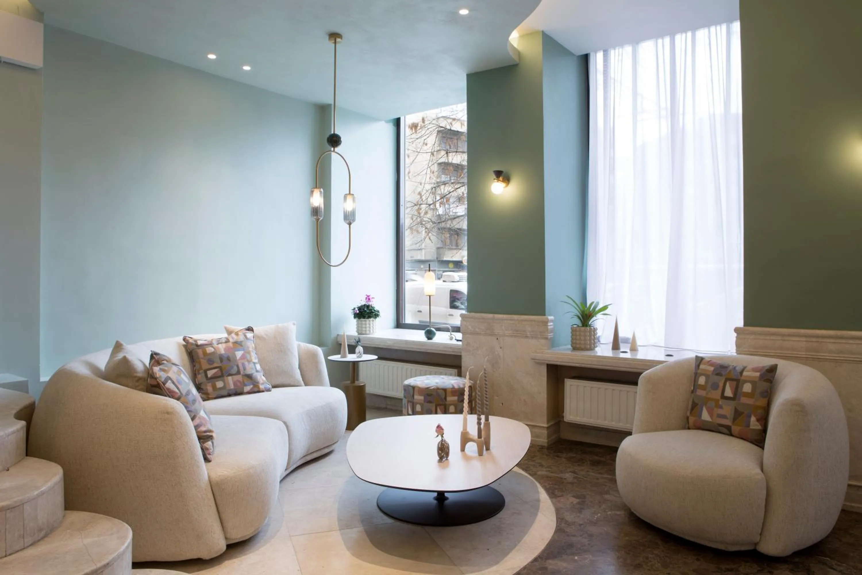 Seating area in Zeus Essence Bucharest Venezia