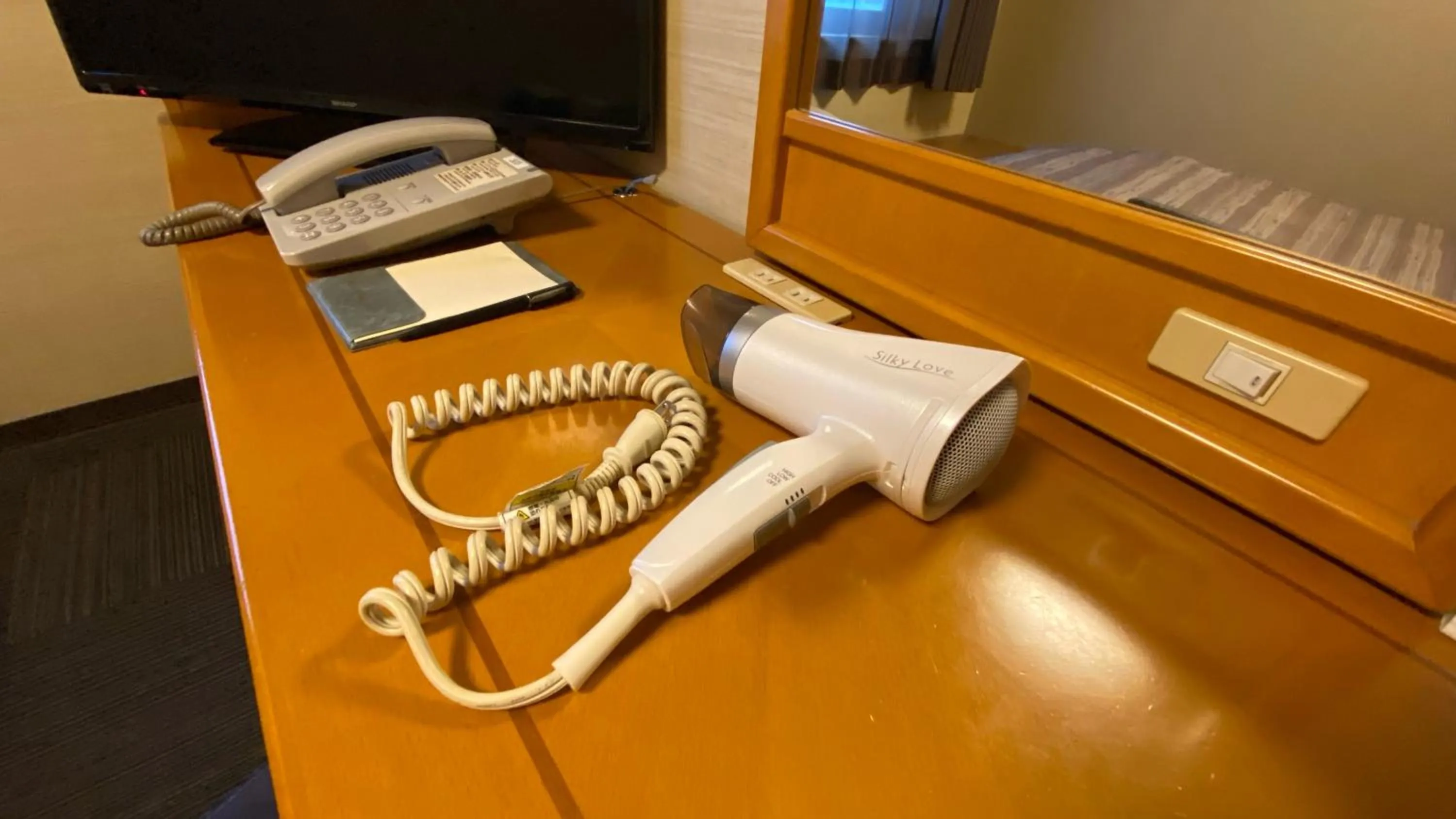 hair dryier in Hotel Route-Inn Kakegawa Inter